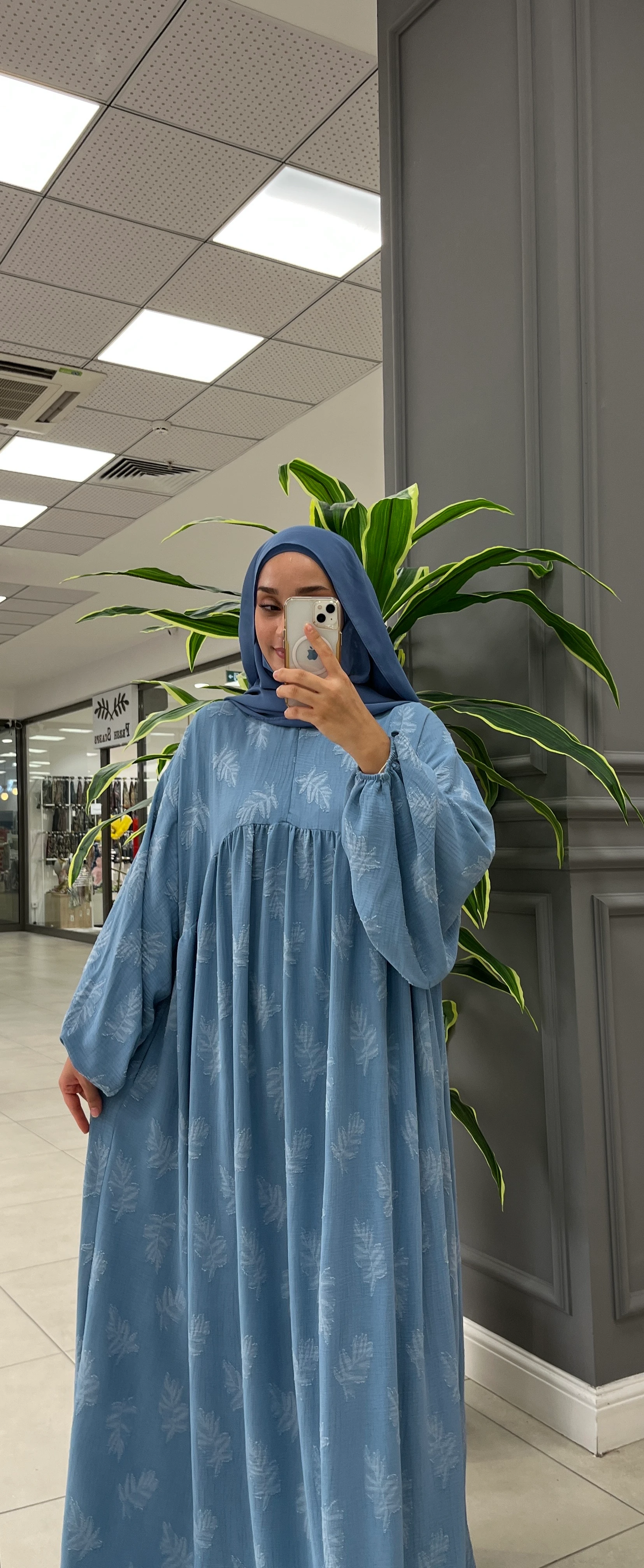 VERA DESENLİ ELBİSE BEBE MAVİSİ