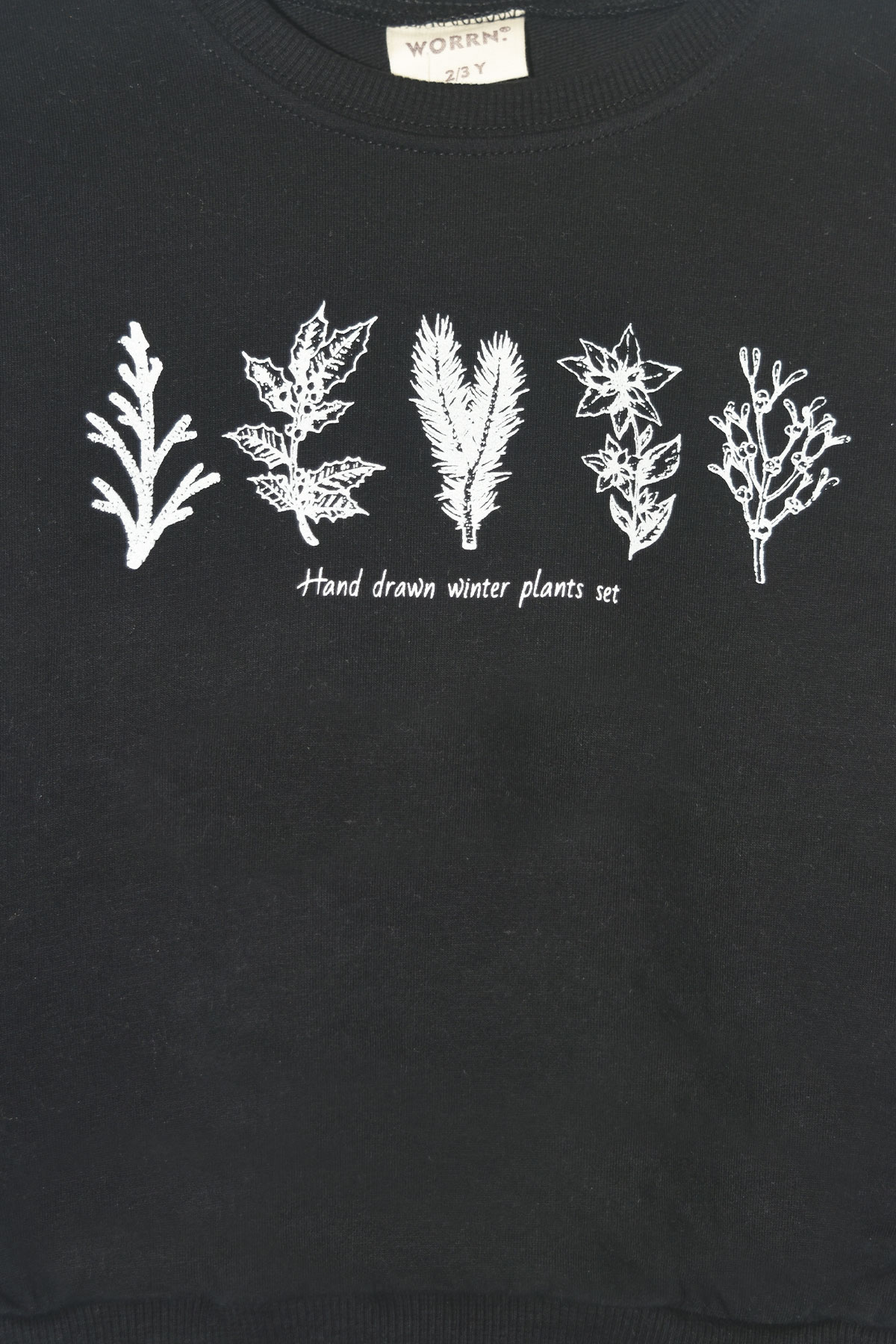 Erkek Çocuk %100 Organik Pamuk Bitki Baskılı Yumuşacık Trend Eşofman Takımı - 1008 - Siyah