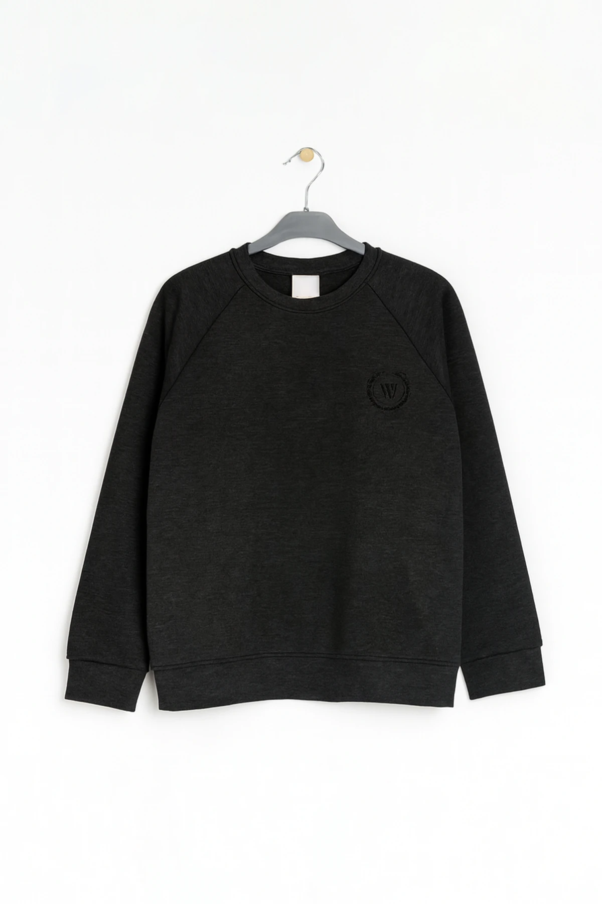 Erkek Kız Çocuk Reglan Kol Premium Kalite Sweatshirt - 1004/1005 - Siyah