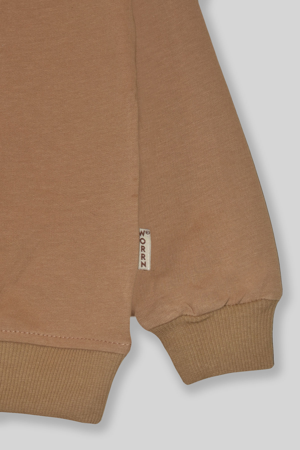 Erkek Çocuk %100 Pamuk Traktör Nakış Süzeneli Trend Eşofman Takım - 2151 - Kahverengi