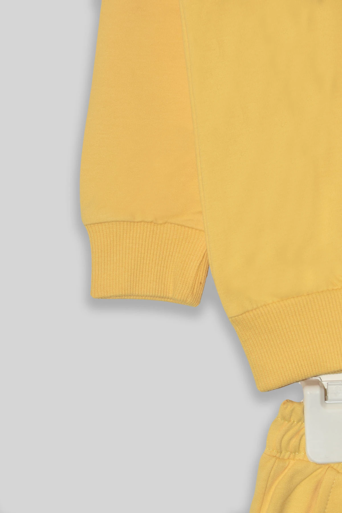 Erkek Çocuk %100 Organik Pamuk Bitki Baskılı Yumuşacık Trend Eşofman Takımı - 1008 - Sarı