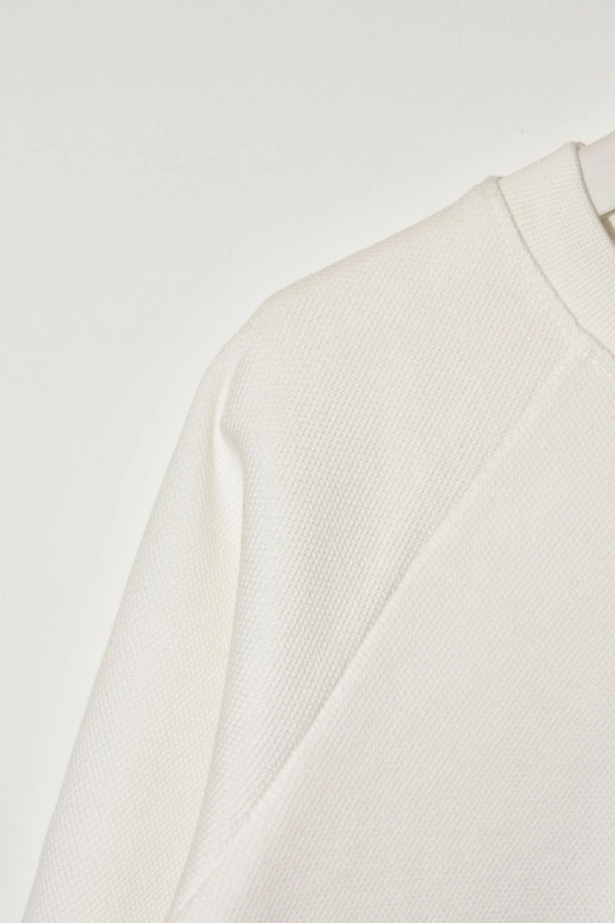 Erkek Çocuk Reglan Kol Pike Kumaş Yüksek Kaliteli Trend Sweatshirt - 1020/1003 - Beyaz