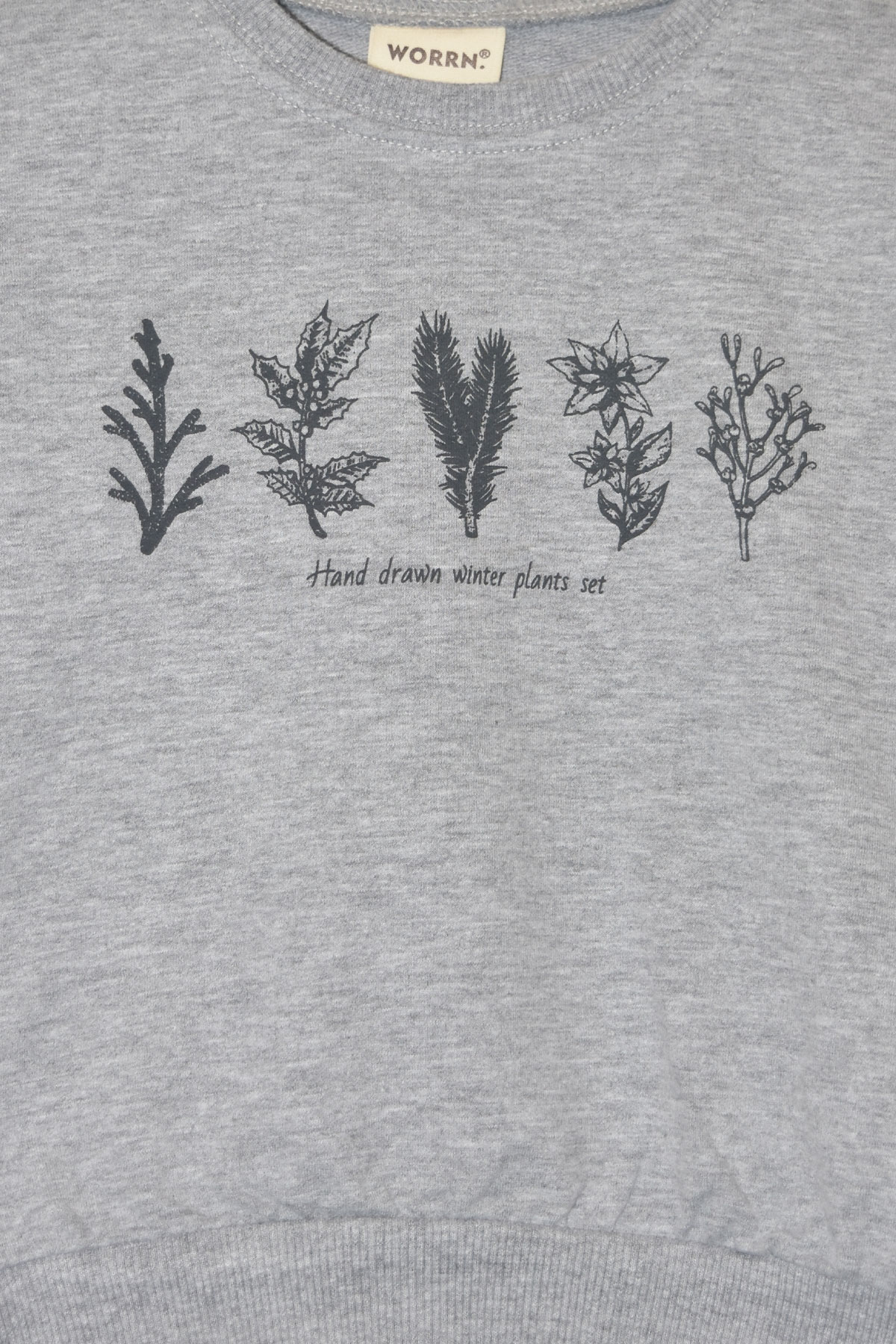 Erkek Çocuk %100 Organik Pamuk Bitki Baskılı Yumuşacık Trend Eşofman Takımı - 1008 - Gri