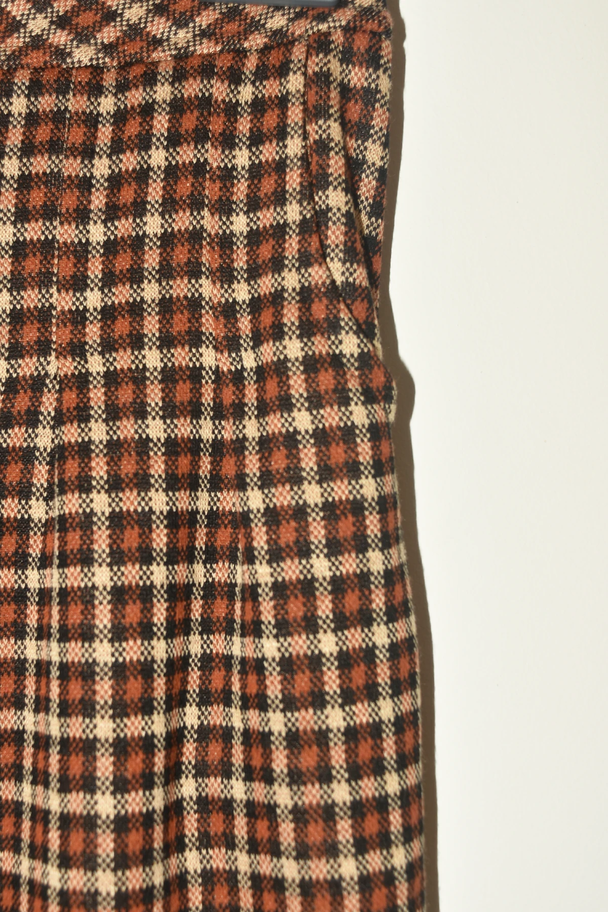 Kız Çocuk Kareli Beli Lastikli Cepli Pileli Palazzo Pantolon - 1019