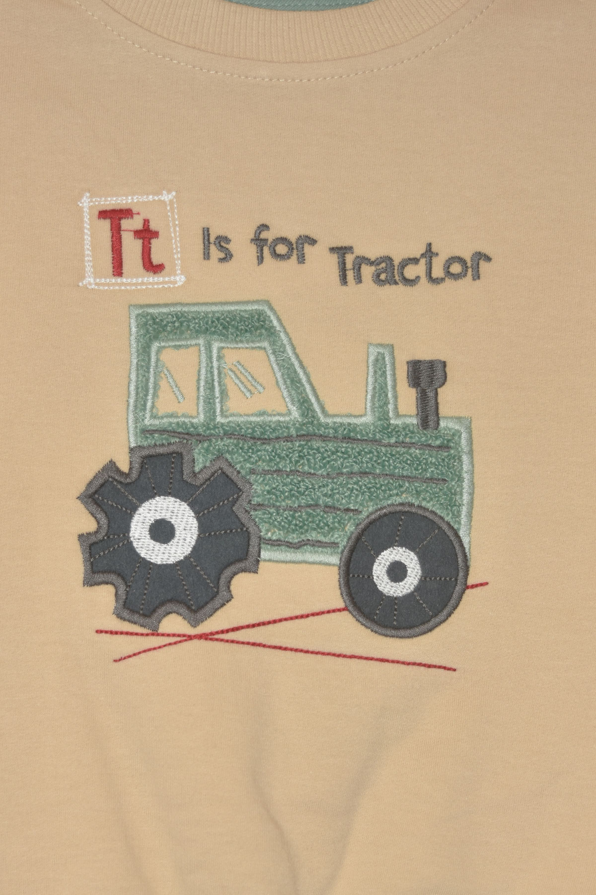 Erkek Çocuk %100 Pamuk Traktör Nakış Süzeneli Trend Eşofman Takım - 2151 - Yeşil