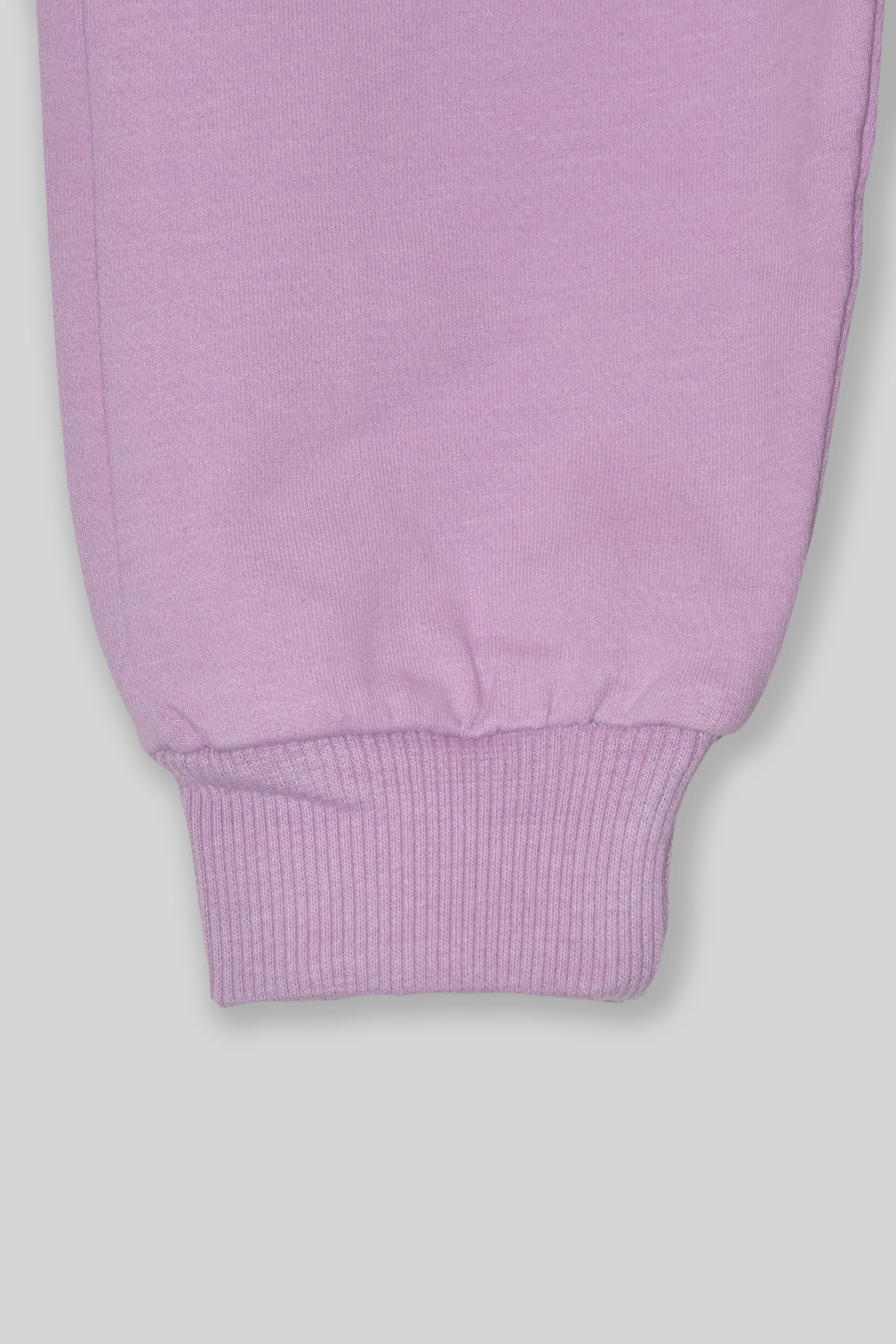 Kız Çocuk %100 Organik Pamuk Bitki Baskılı Yumuşacık Trend Eşofman Takımı - 1008 - Lila