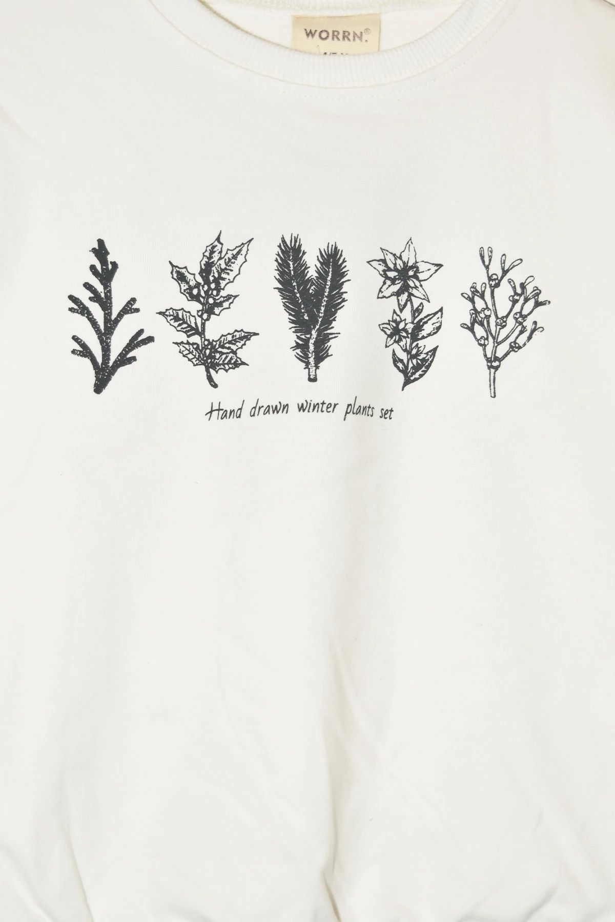 Kız Çocuk %100 Organik Pamuk Bitki Baskılı Yumuşacık Trend Eşofman Takımı - 1008 - Ekru