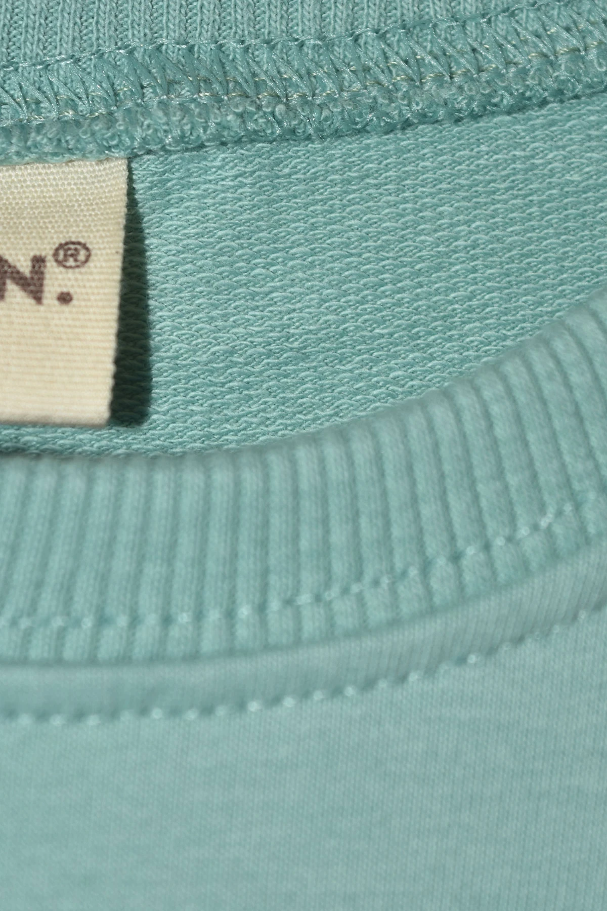 Kız Çocuk %100 Pamuk Kalp Desenli Bisiklet Yaka Trend Sweatshirt - 1022S - Mint