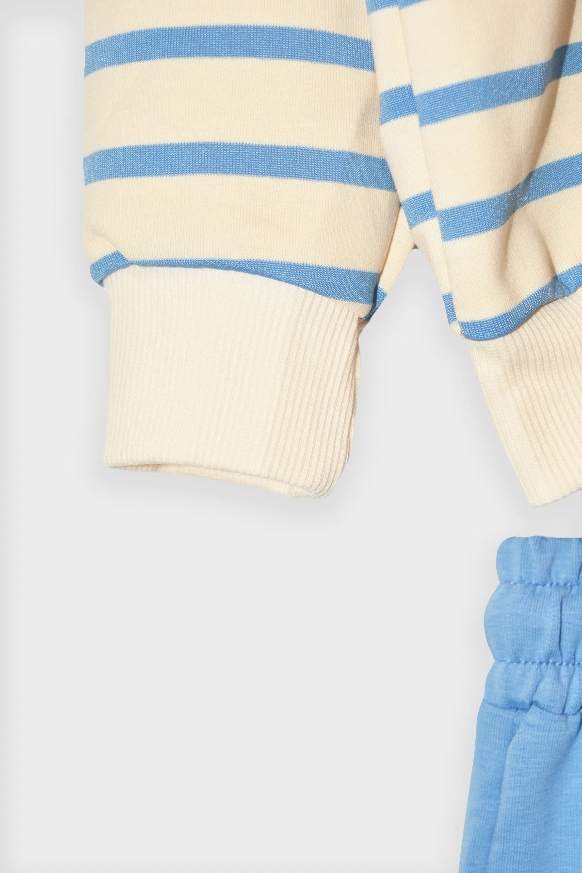 Unisex Çizgili Supreme Kumaş Cep Detaylı Paça Ribanalı Takım - 1039698