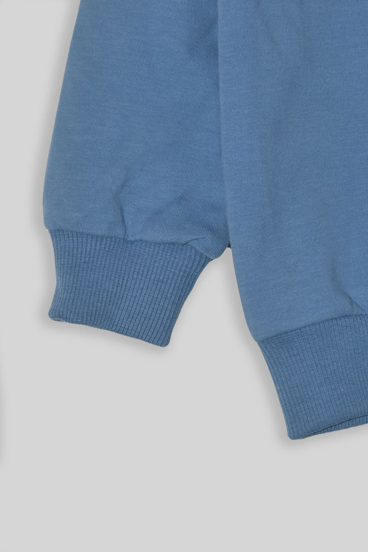 Erkek Çocuk %100 Organik Pamuk Bitki Baskılı Yumuşacık Trend Eşofman Takımı - 1008 - İndigo