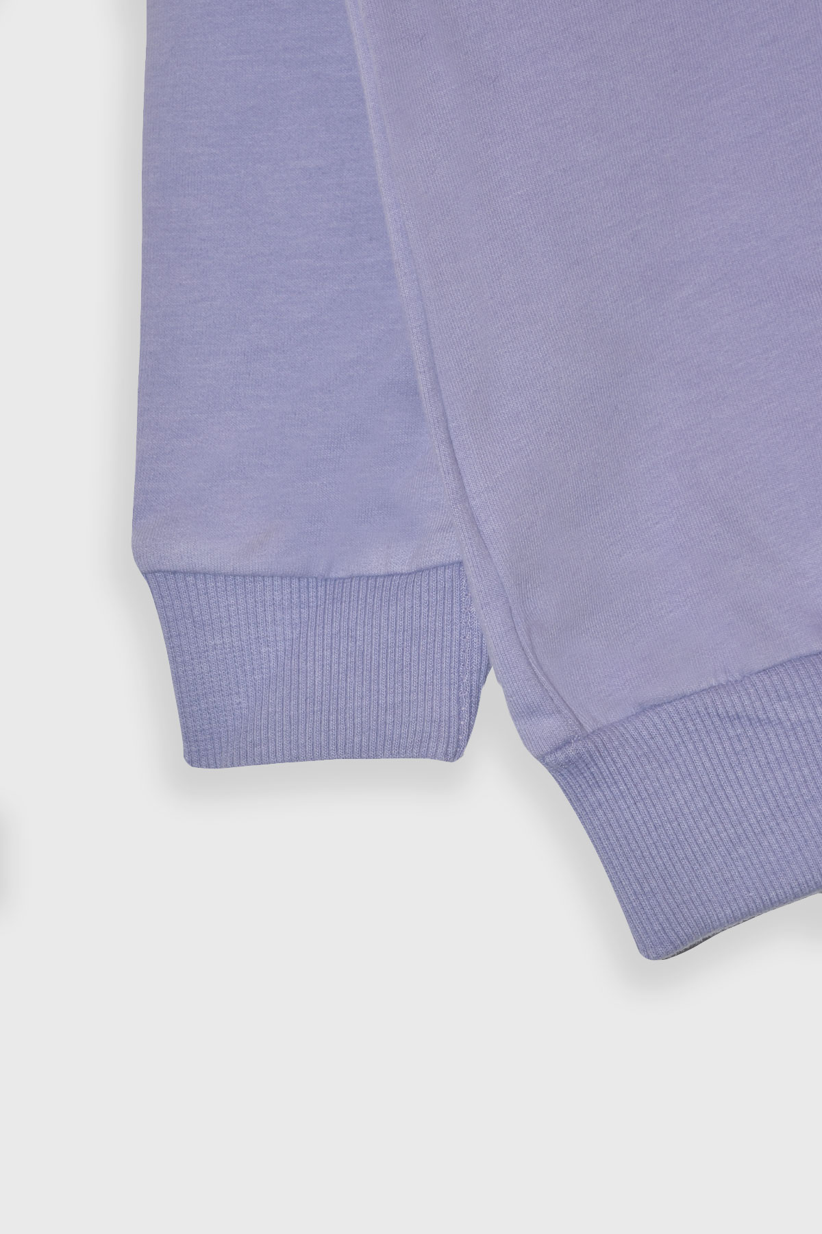 Kız Çocuk %100 Pamuk Kalp Desenli Bisiklet Yaka Trend Sweatshirt - 1022S