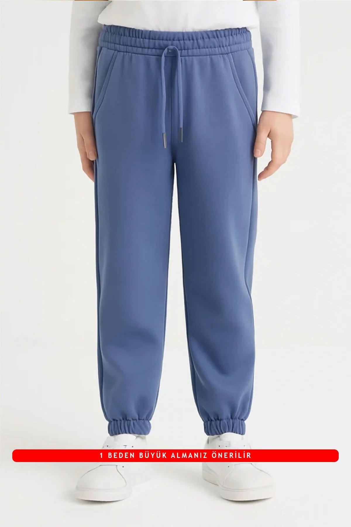 Kız / Erkek Şardonlu Lastikli Paça Kalın Cepli Eşofman Altı - 1006/1007