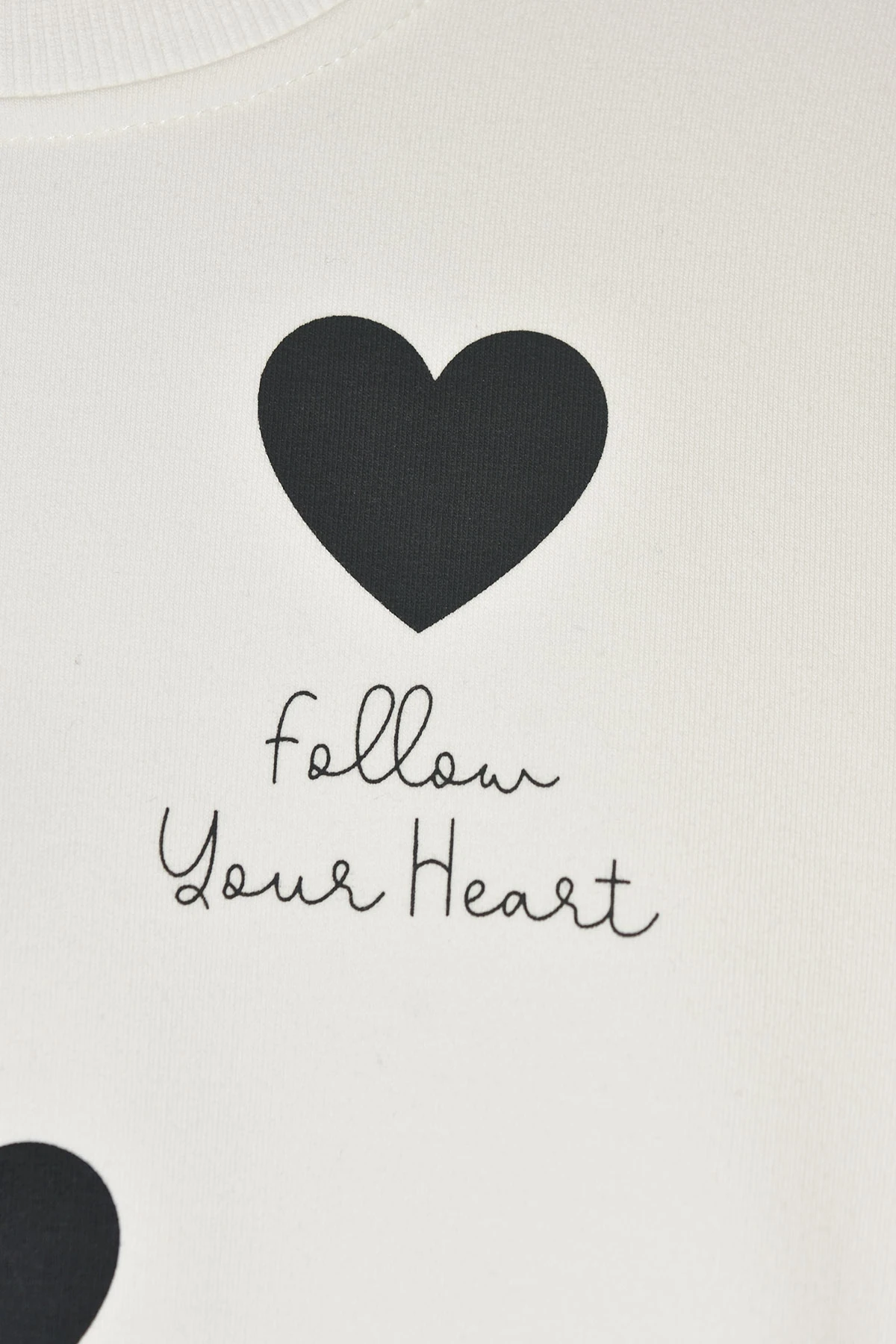 Kız Çocuk 2 İplik Kalpli Tüllü Trend Sweatshirt - 525035