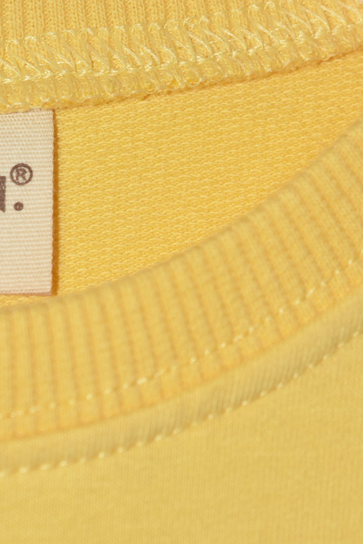 Kız Çocuk %100 Pamuk Kalp Desenli Bisiklet Yaka Trend Sweatshirt - 1022S - Sarı