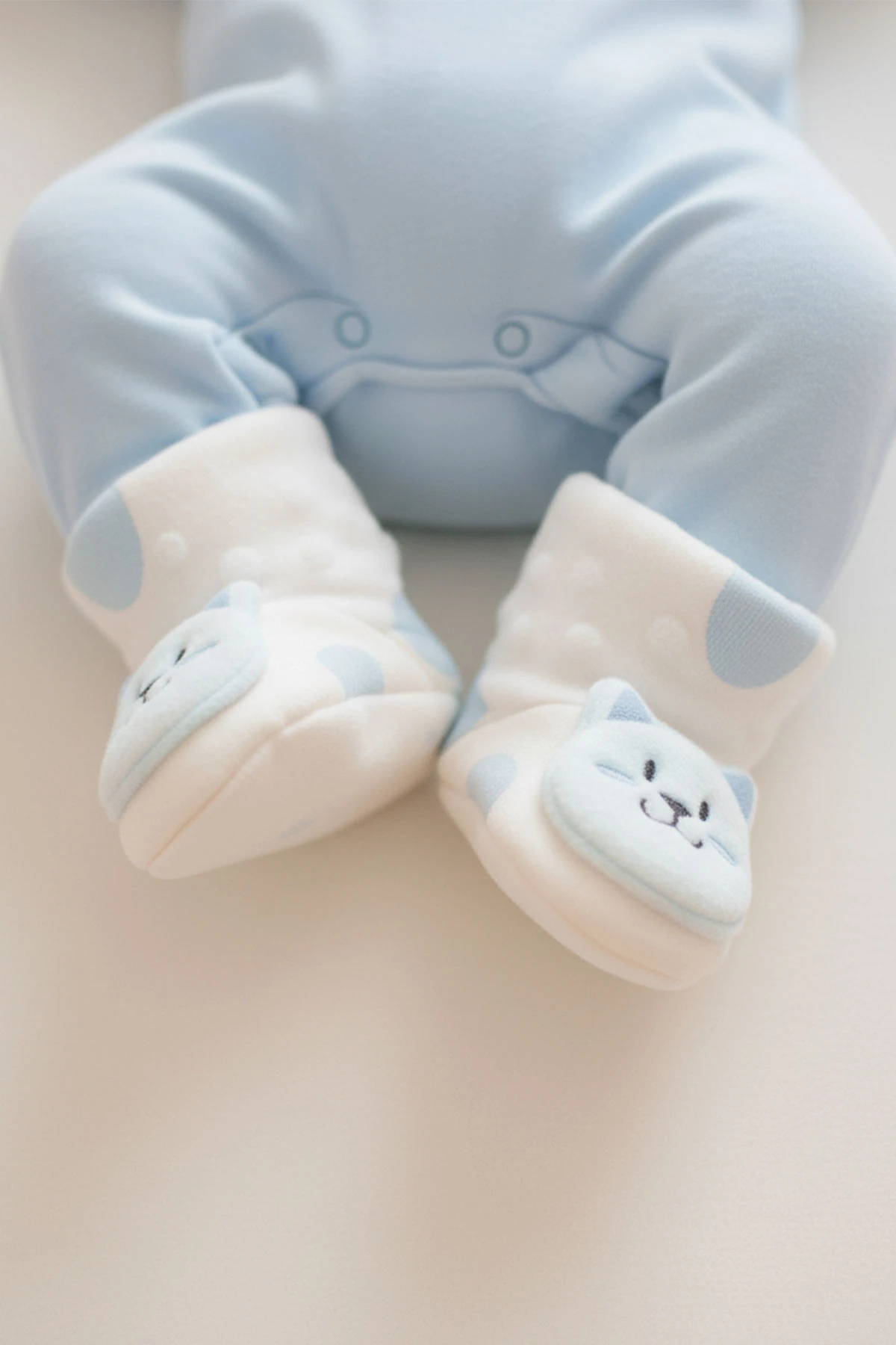 Kız Erkek Bebek 2 li Panduf (Şapka ve Panduf ) Yenidoğan Set - 3405