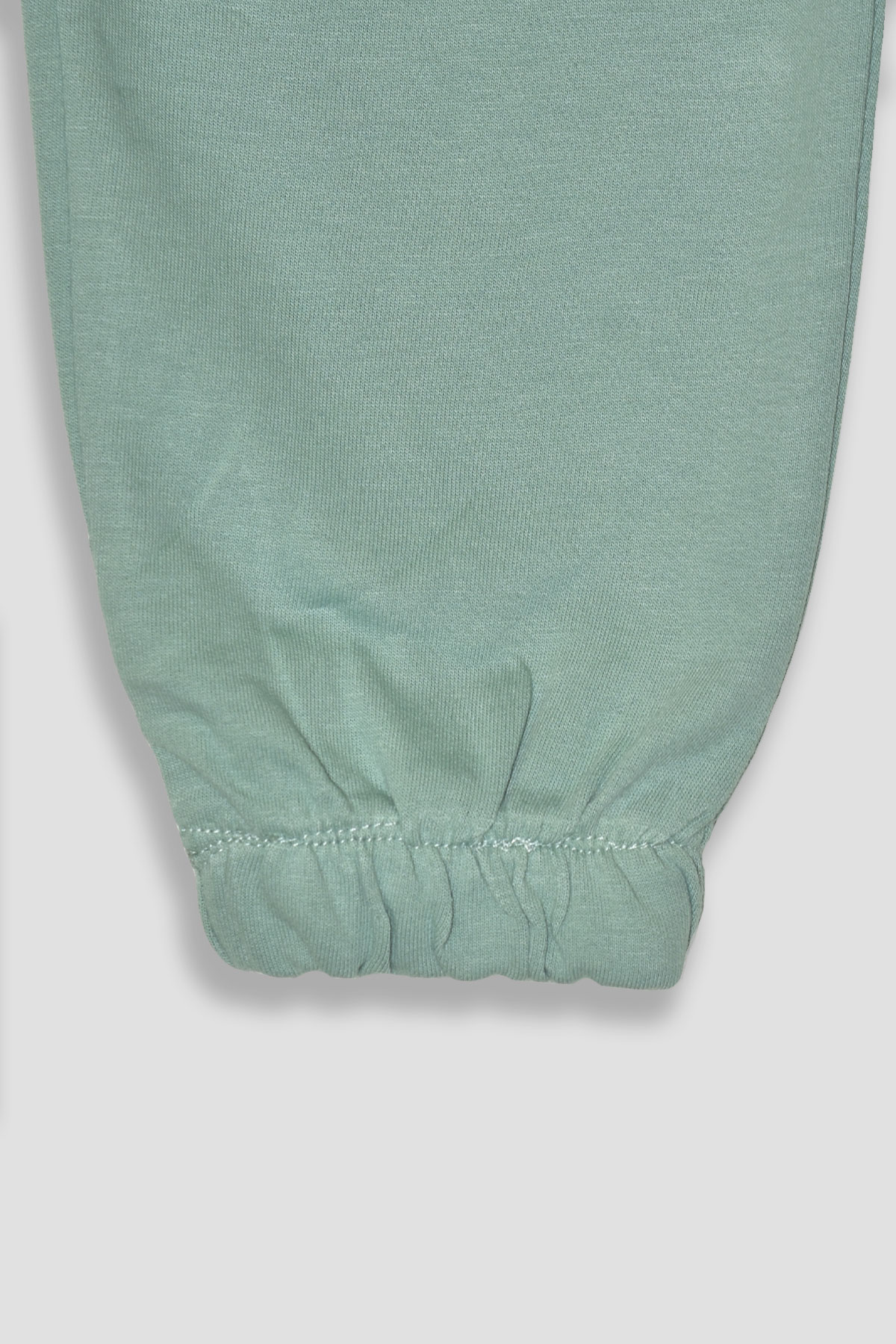 Erkek Çocuk %100 Pamuk Dinozor Nakışlı Paça Lastikli Cepli Trend Takım - 2145 - Yeşil-Gri