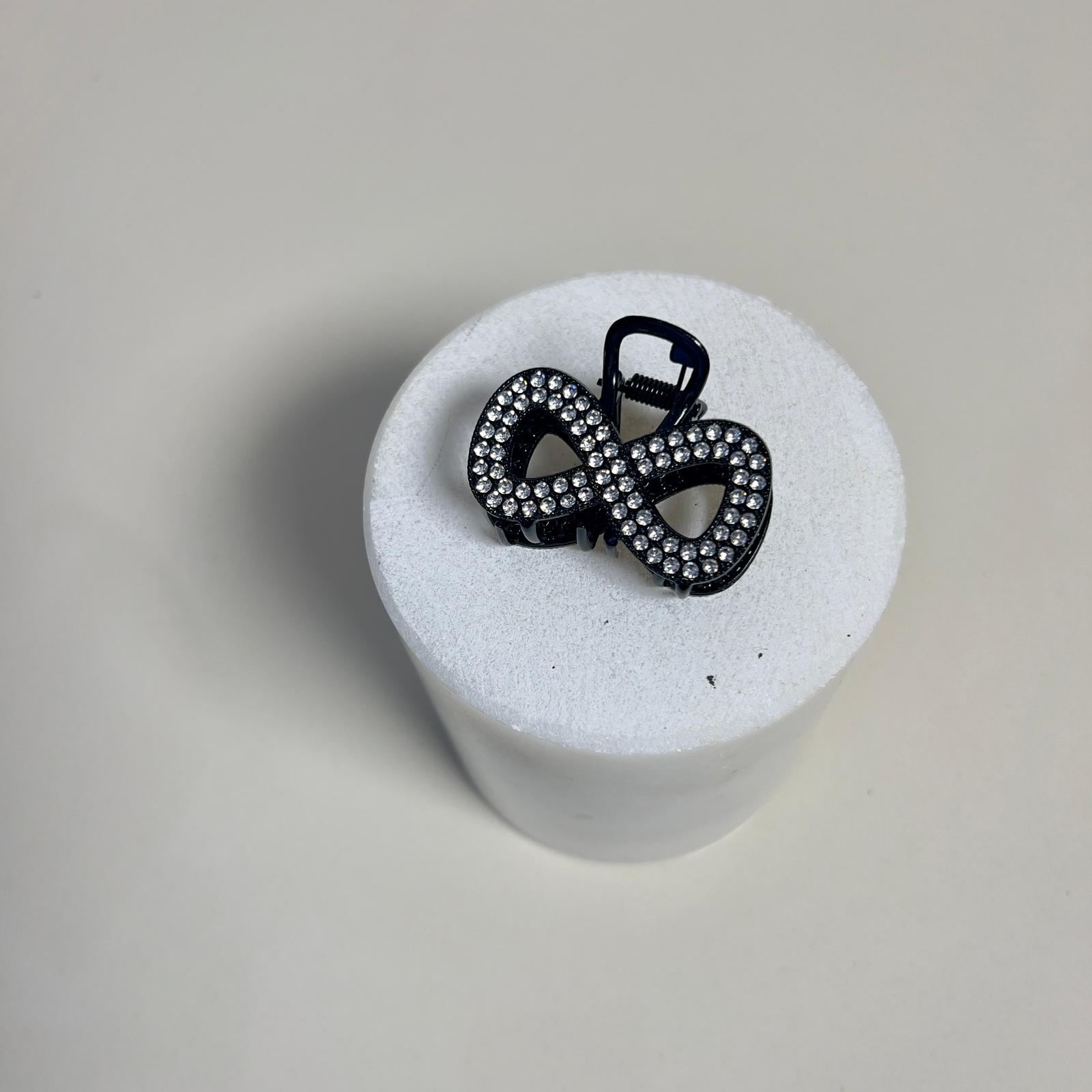 Infinity Shape Hair Clips Steel - Siyah
