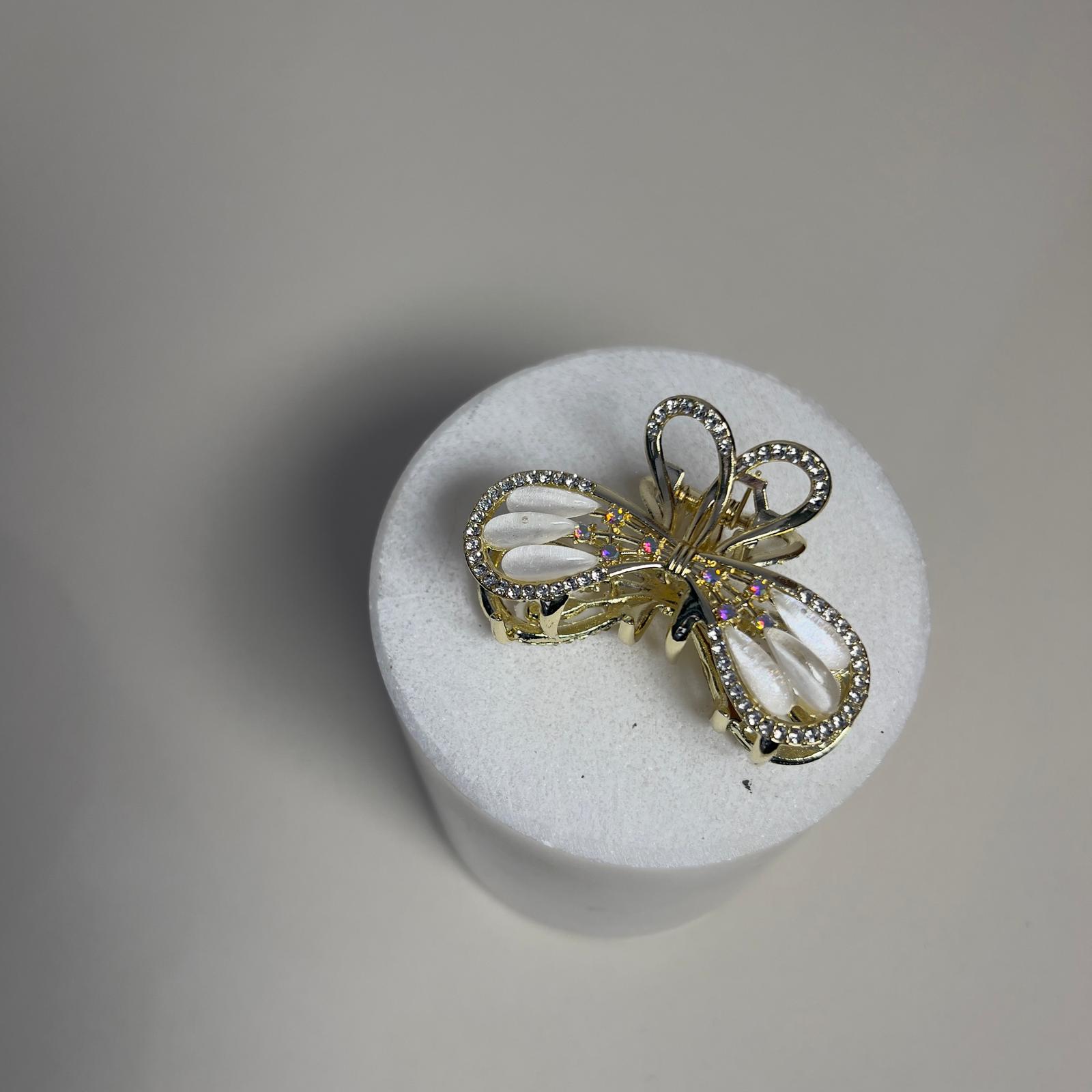 Swarovski Colorful Hair Clips - Beyaz