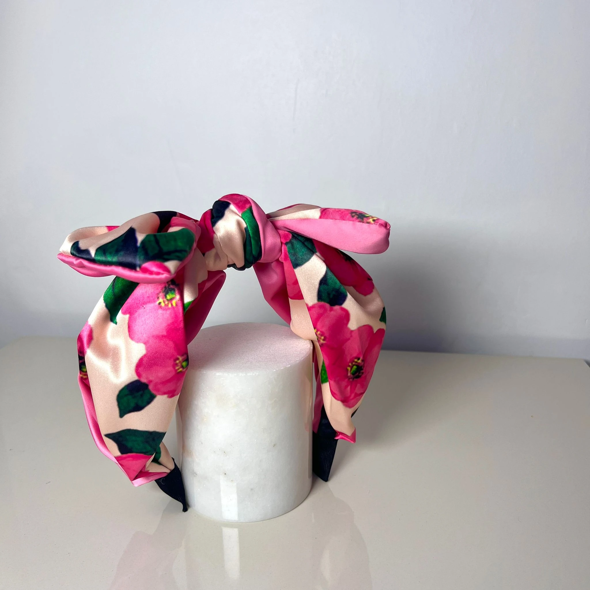 LOLA Bandana Headband  - Pembe - Beyaz