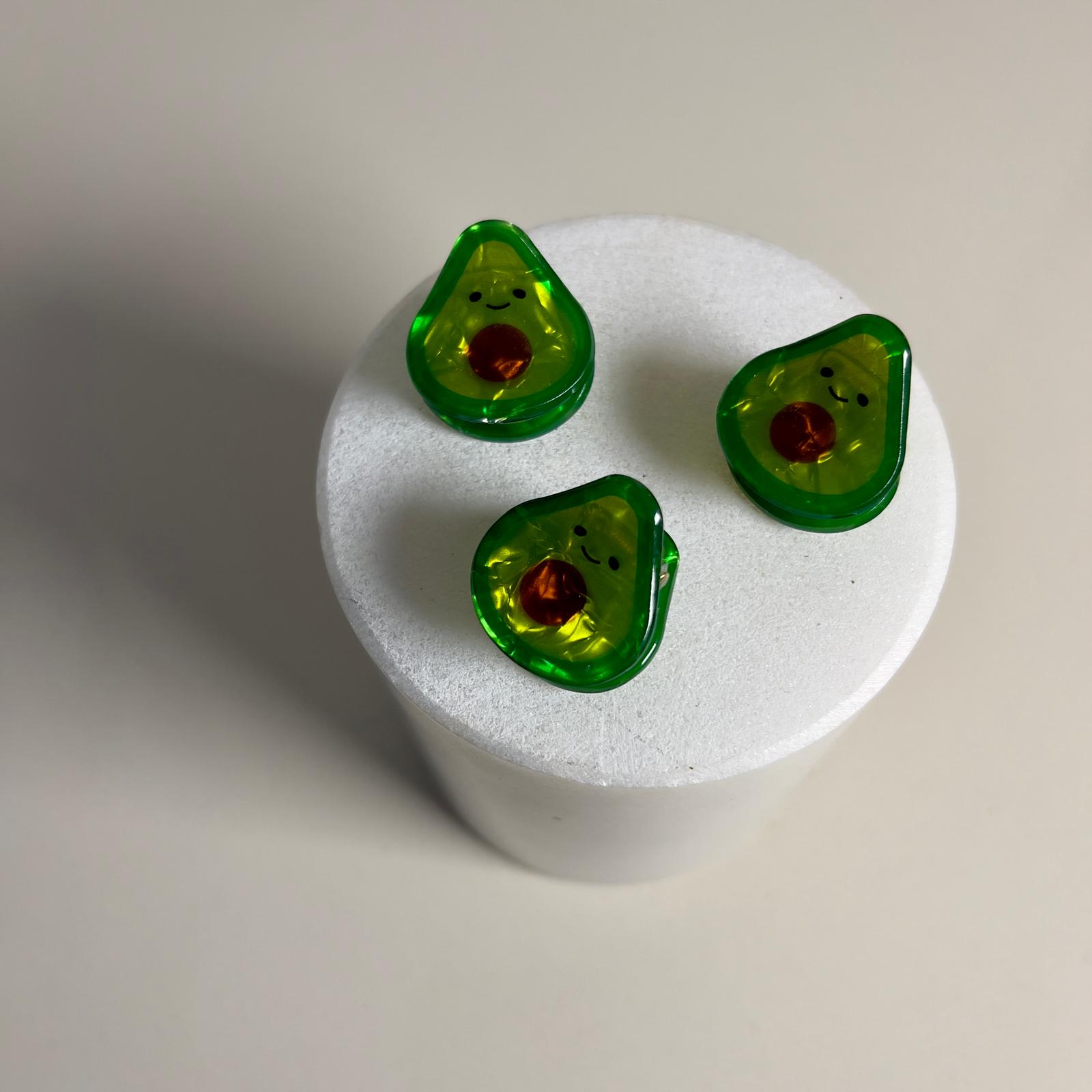 Mini Fruit Hair Clips - Avokado