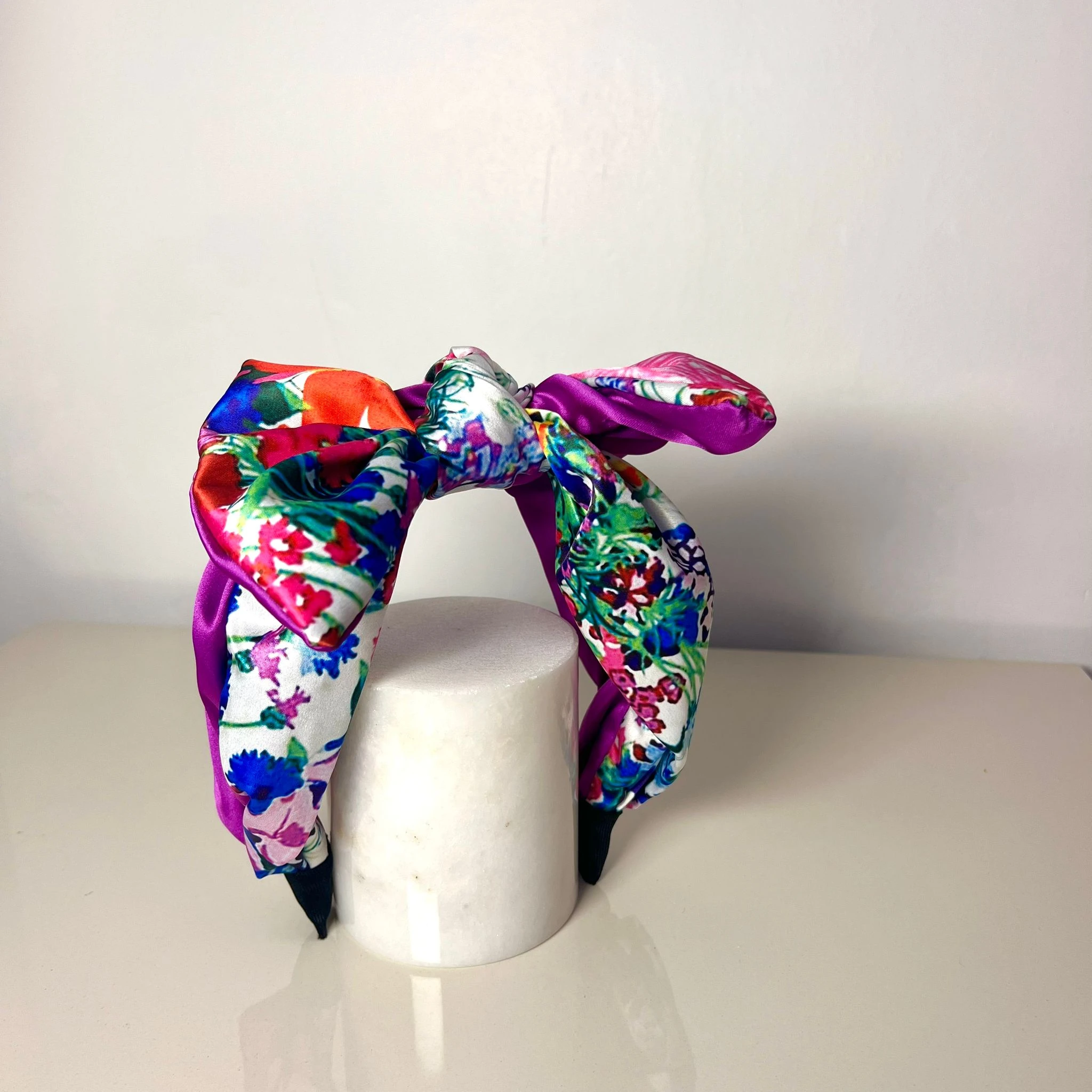 LOLA Bandana Headband  - Mor Çok Renkli