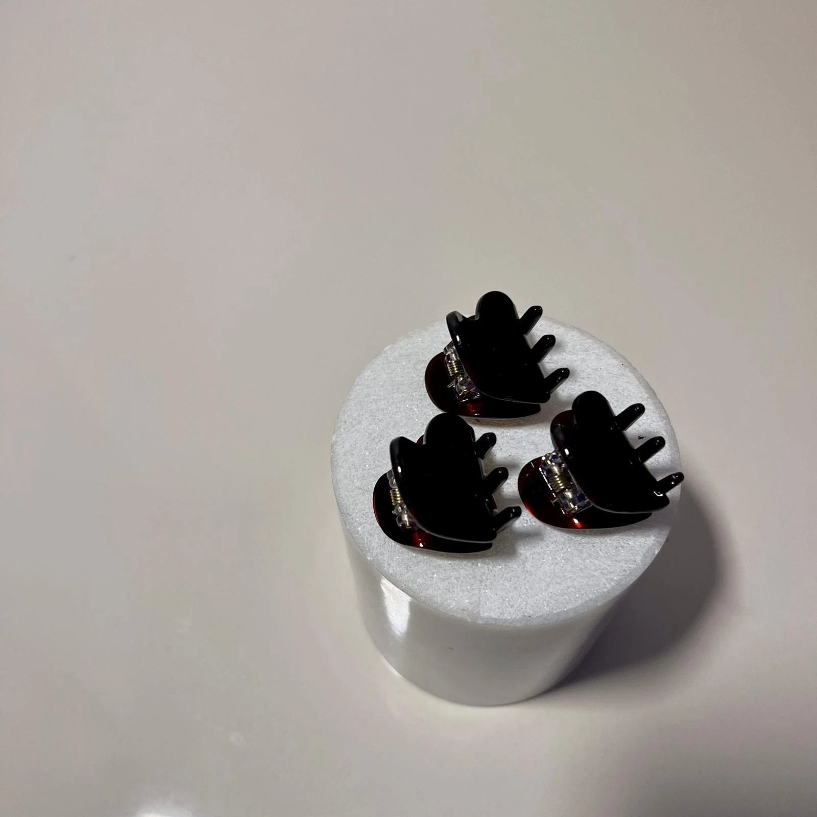 Heart M Hair Clips - Kahverengi