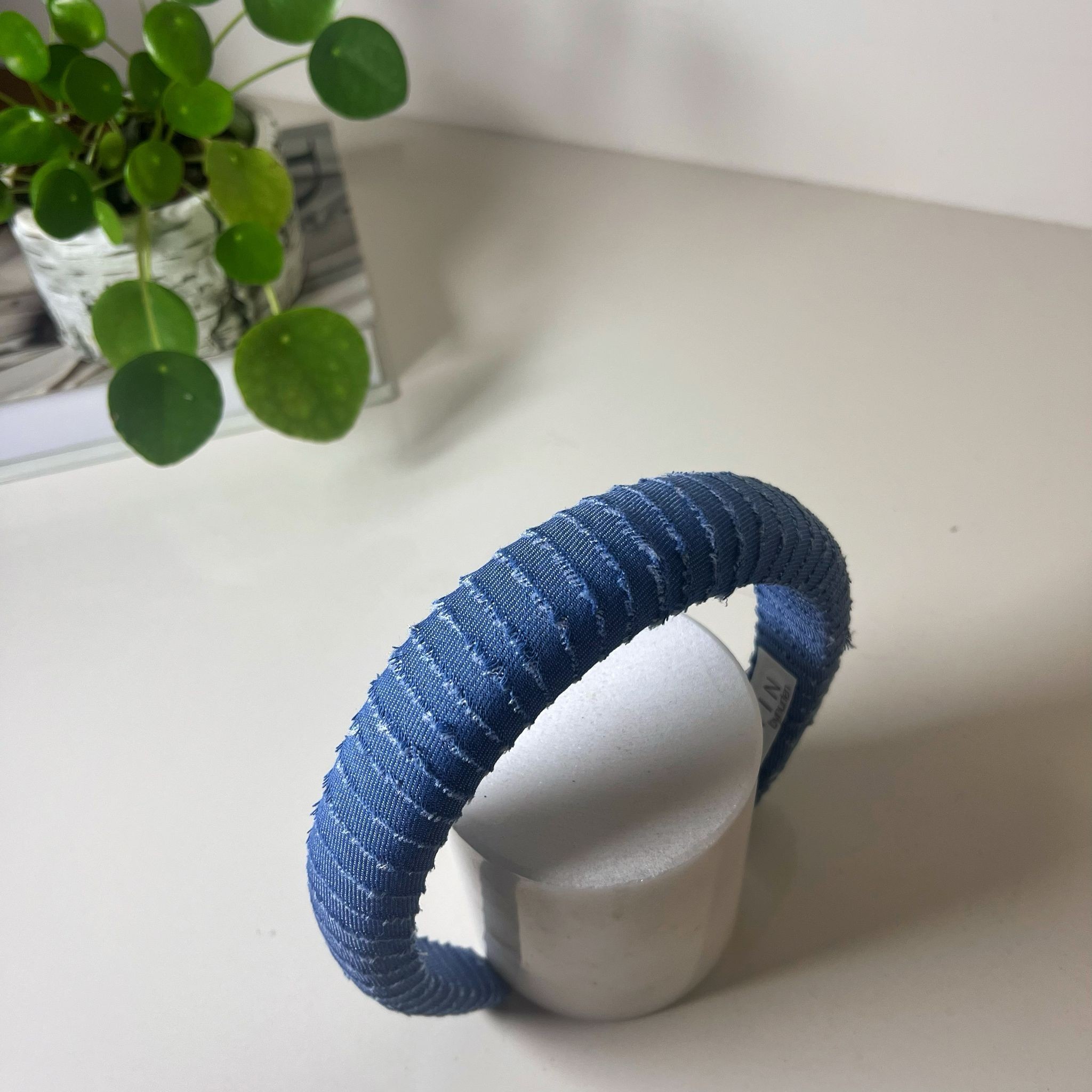 DENIM KNITTING HEADBAND