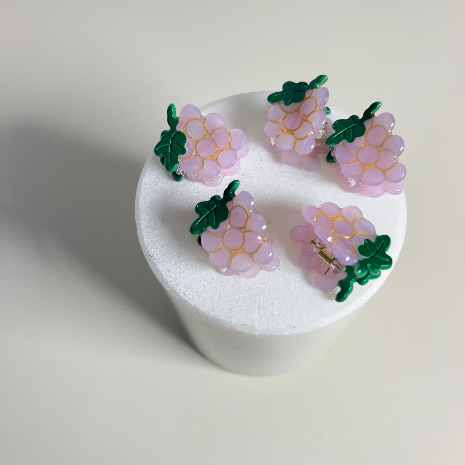 Mini Fruit Hair Clips - Üzüm