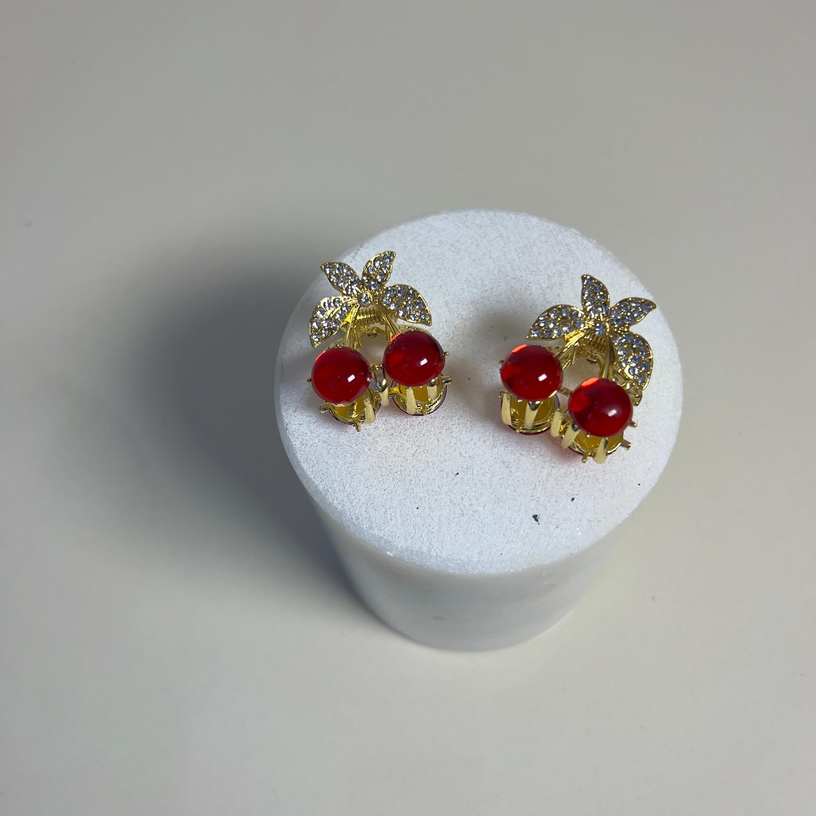 Cherry Hair Clips Steel 