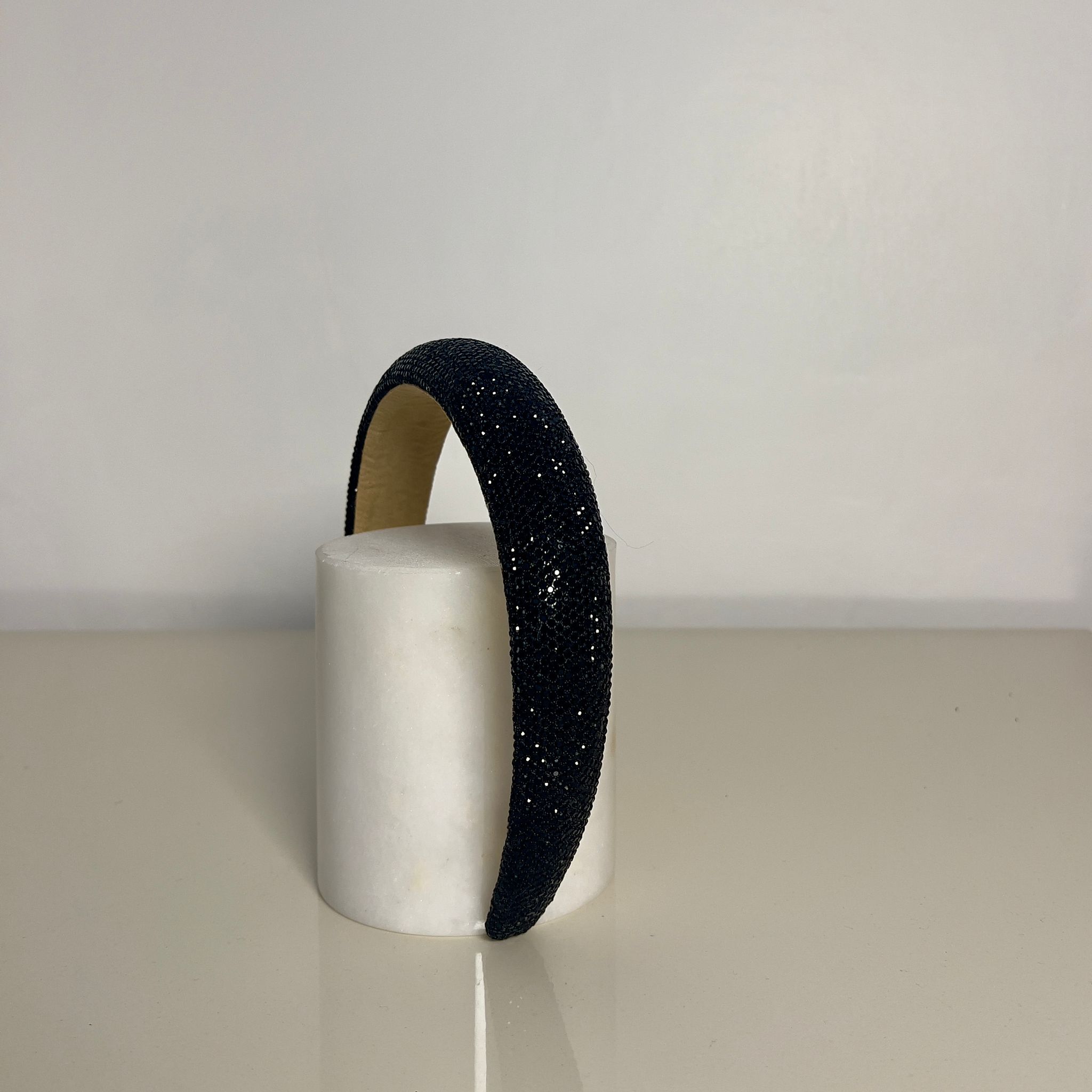 Zircon Plain Bead Headband  - Siyah