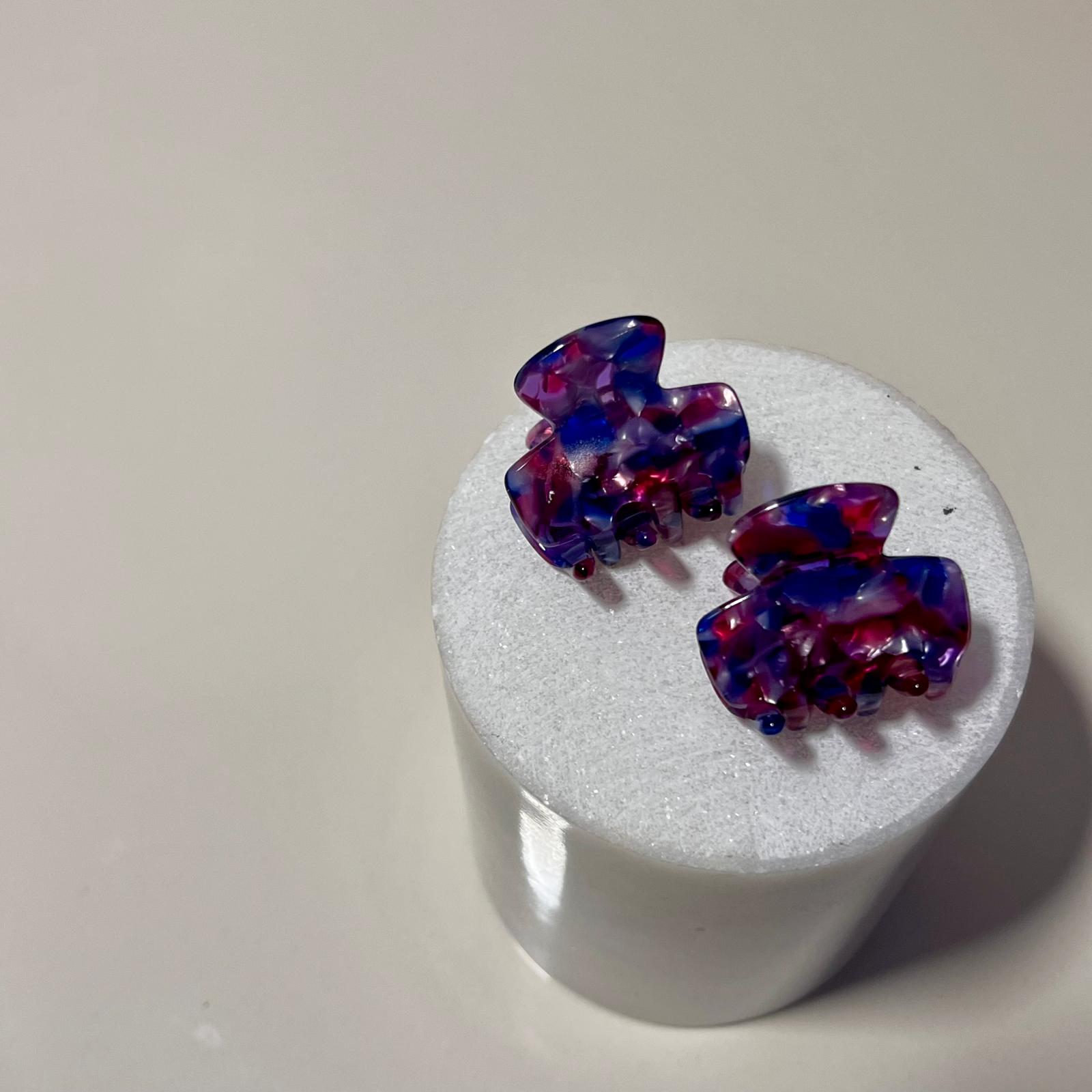 Kemik Hair Clips - Mor