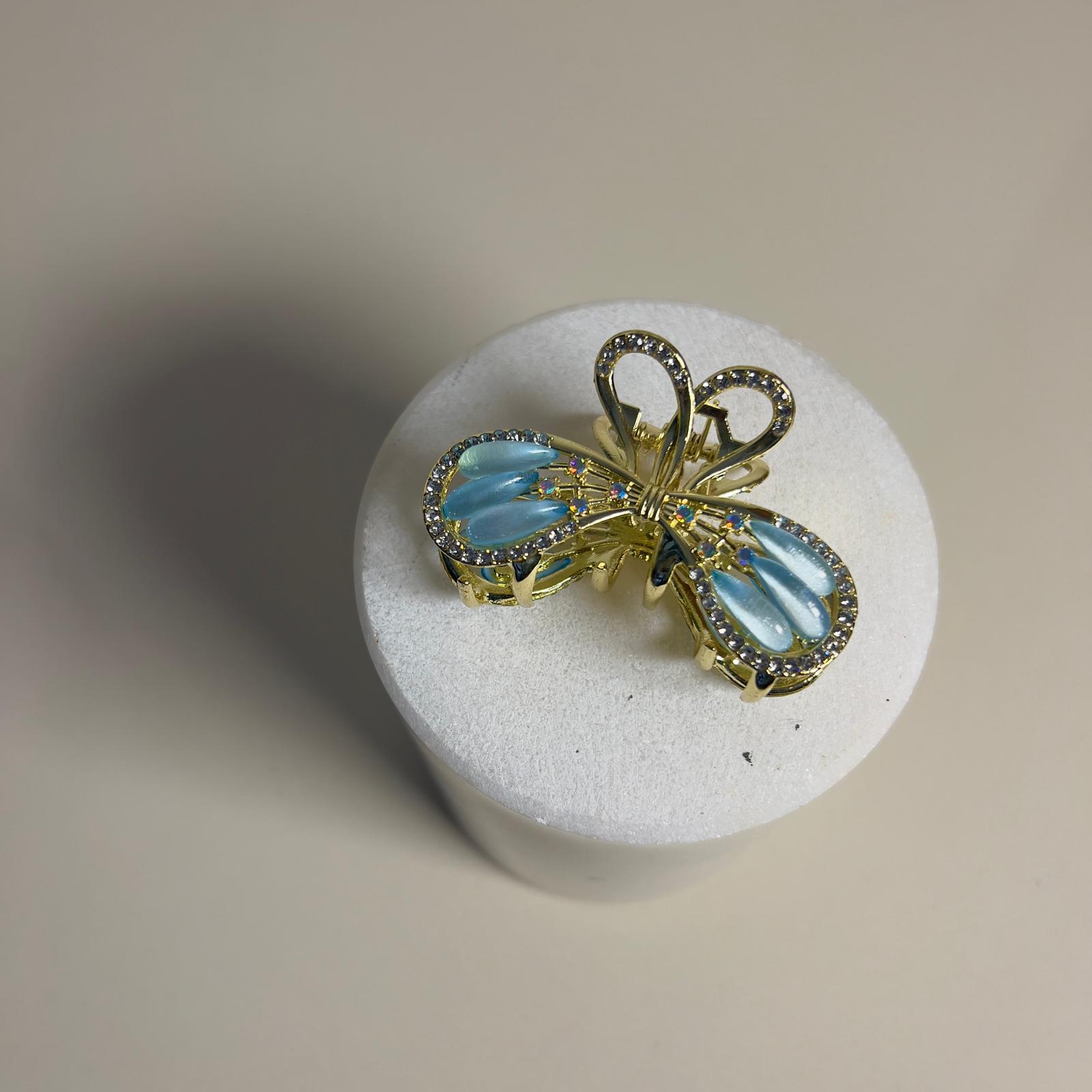 Swarovski Colorful Hair Clips - Mavi