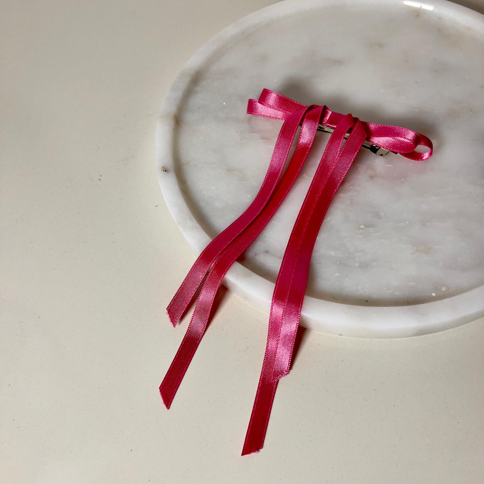 Extra Slim Fiyonk Hair Clip  - Pembe