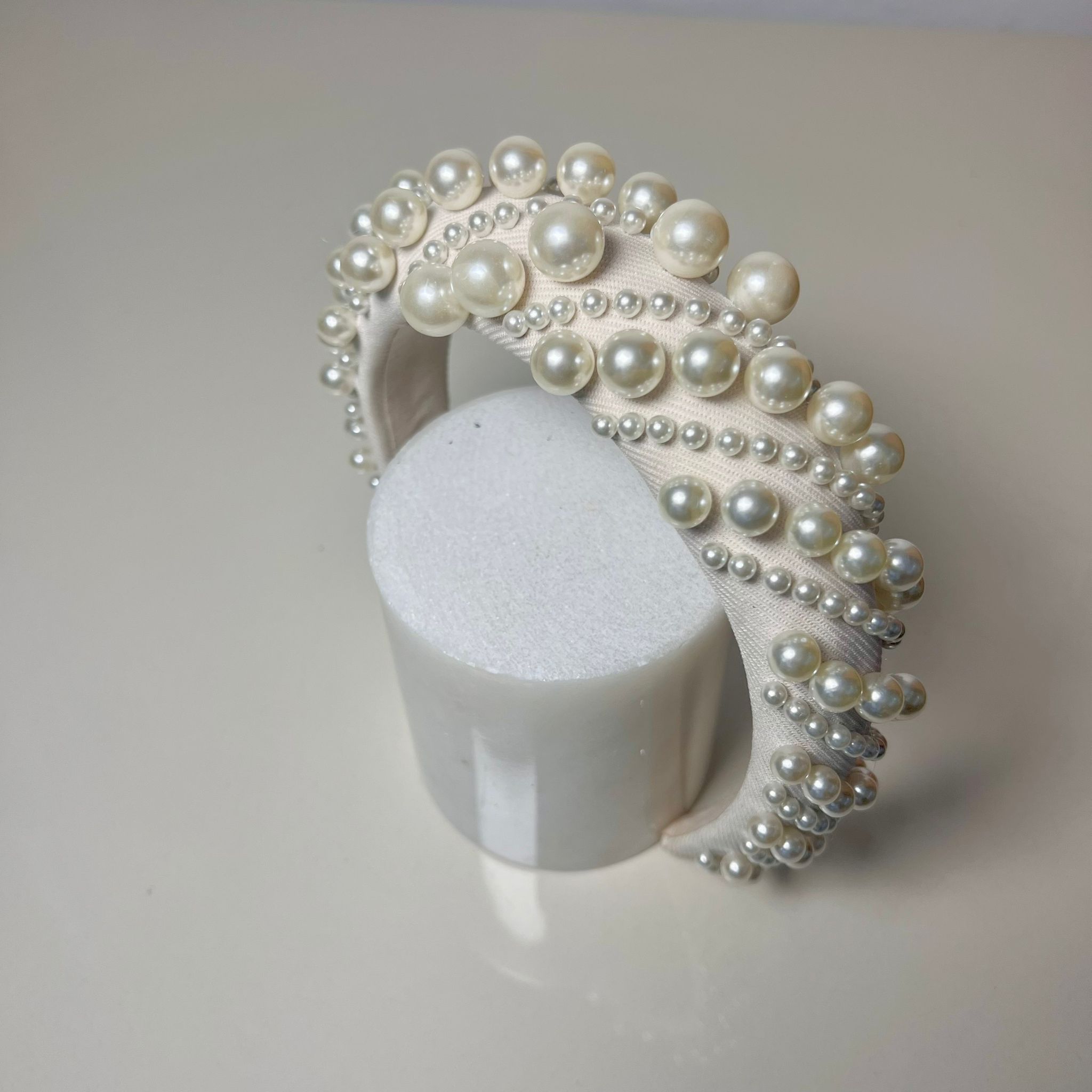 BigPearlGirl Headband  - Beyaz