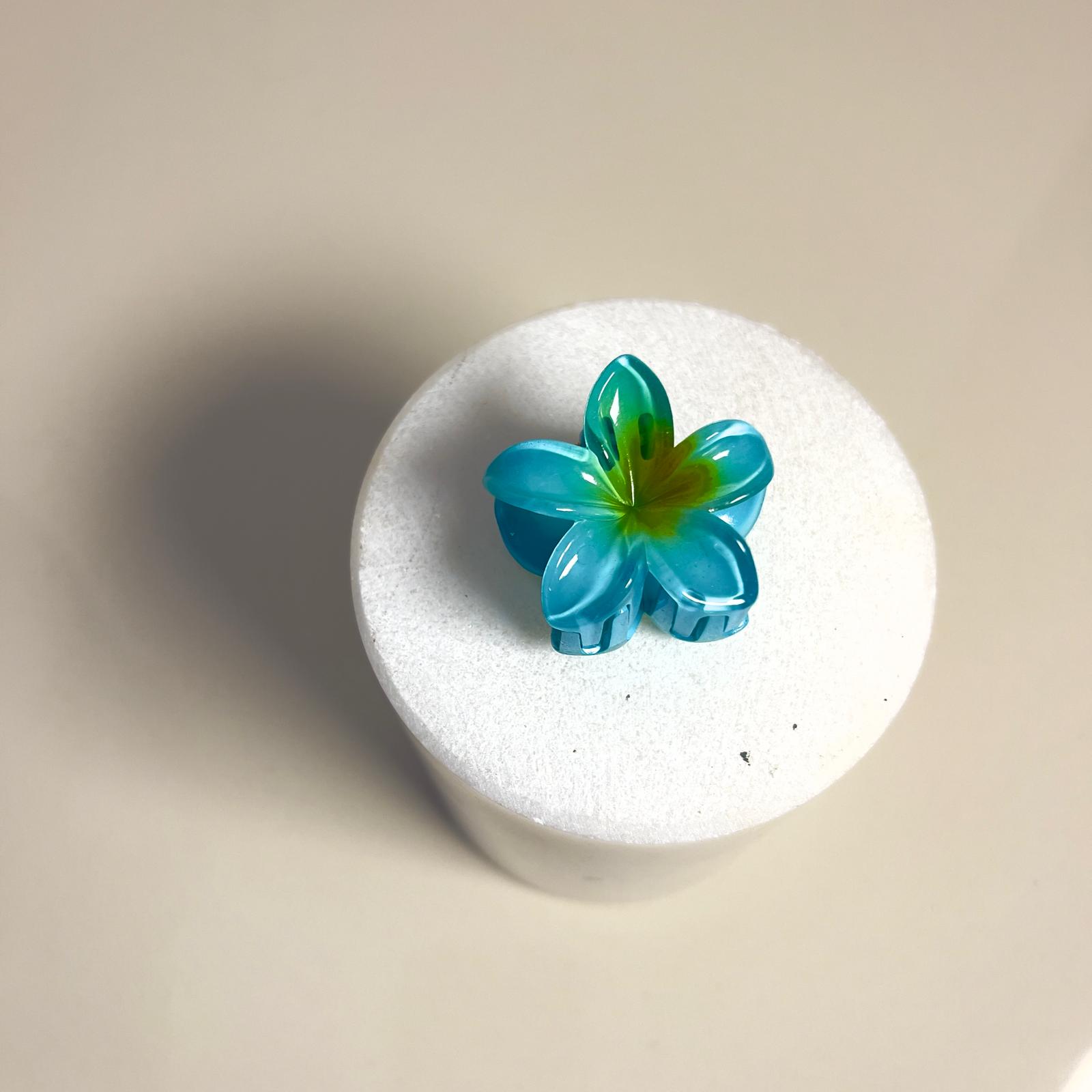 Lotus Medium Size Hair Clips  - Mavi