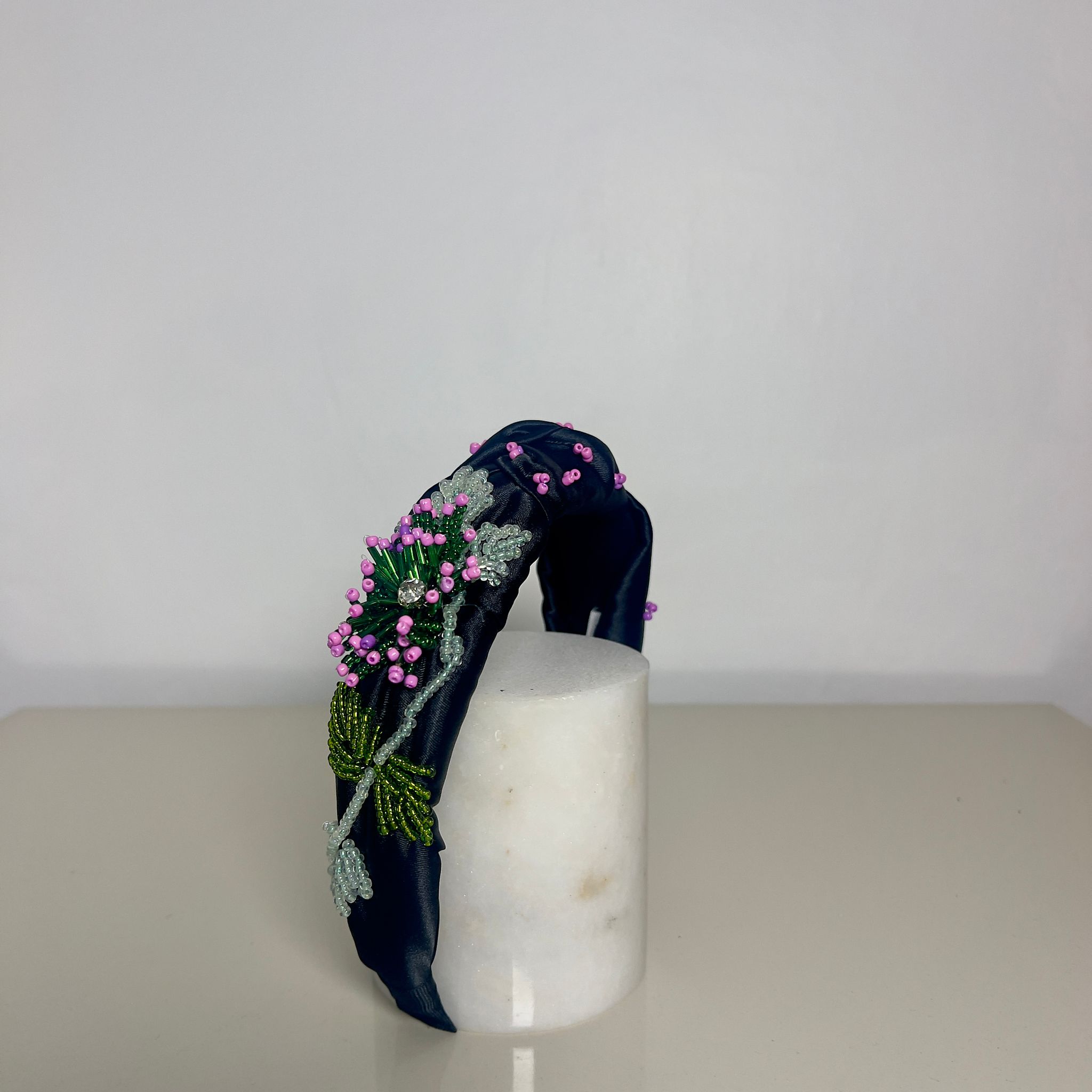 Heather 3D Flower Headband  - Siyah