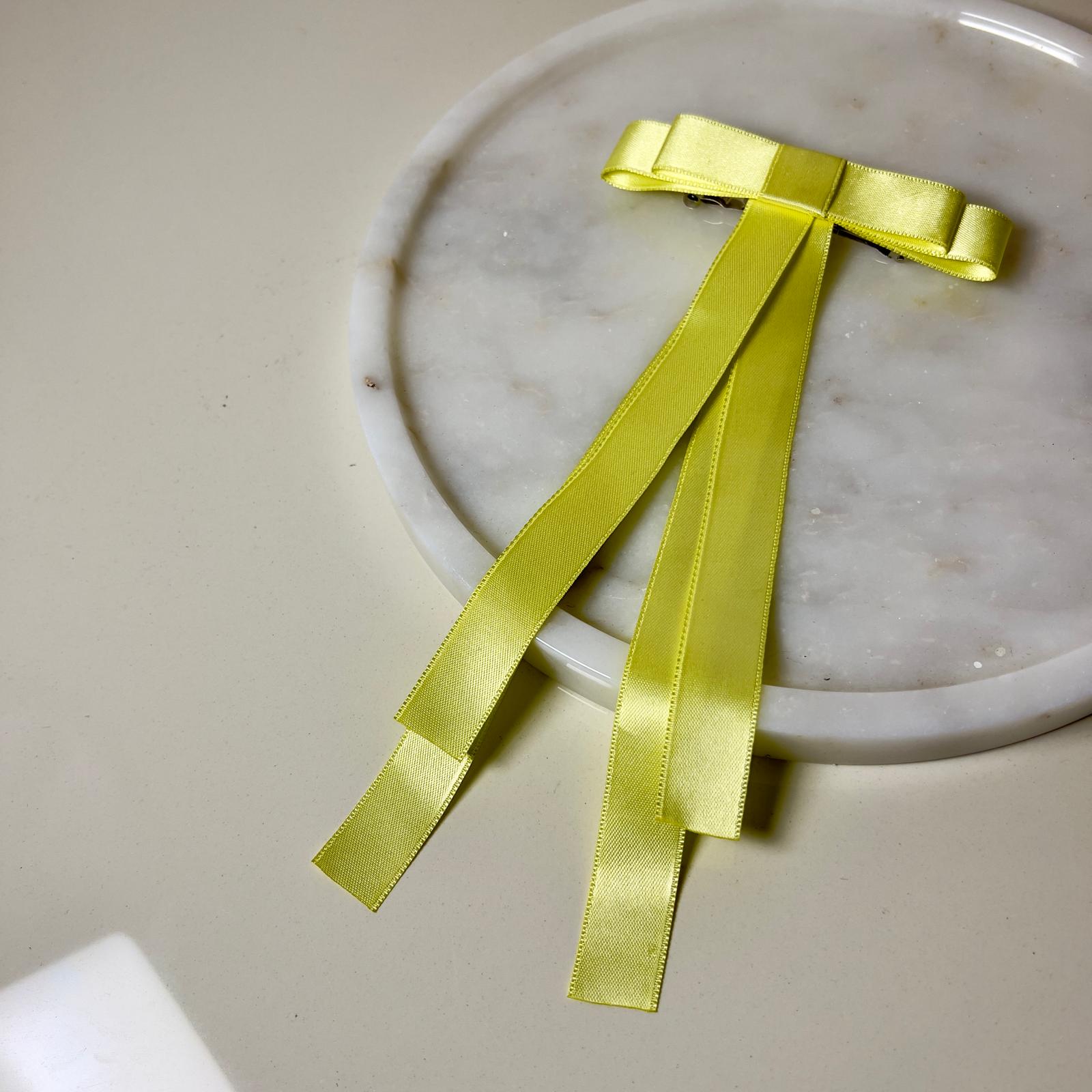 Slim Fiyonk Hair Clip  - Sarı