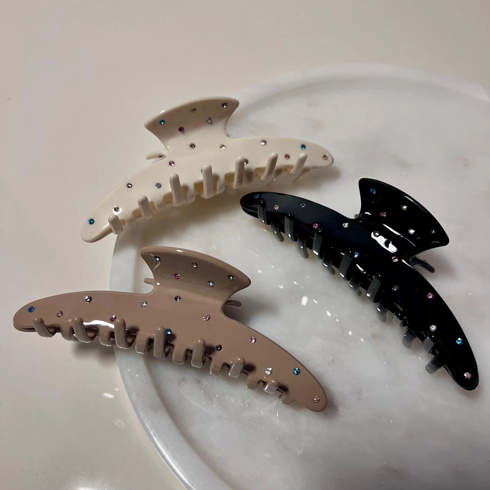 Glow Glitter Hair Clips