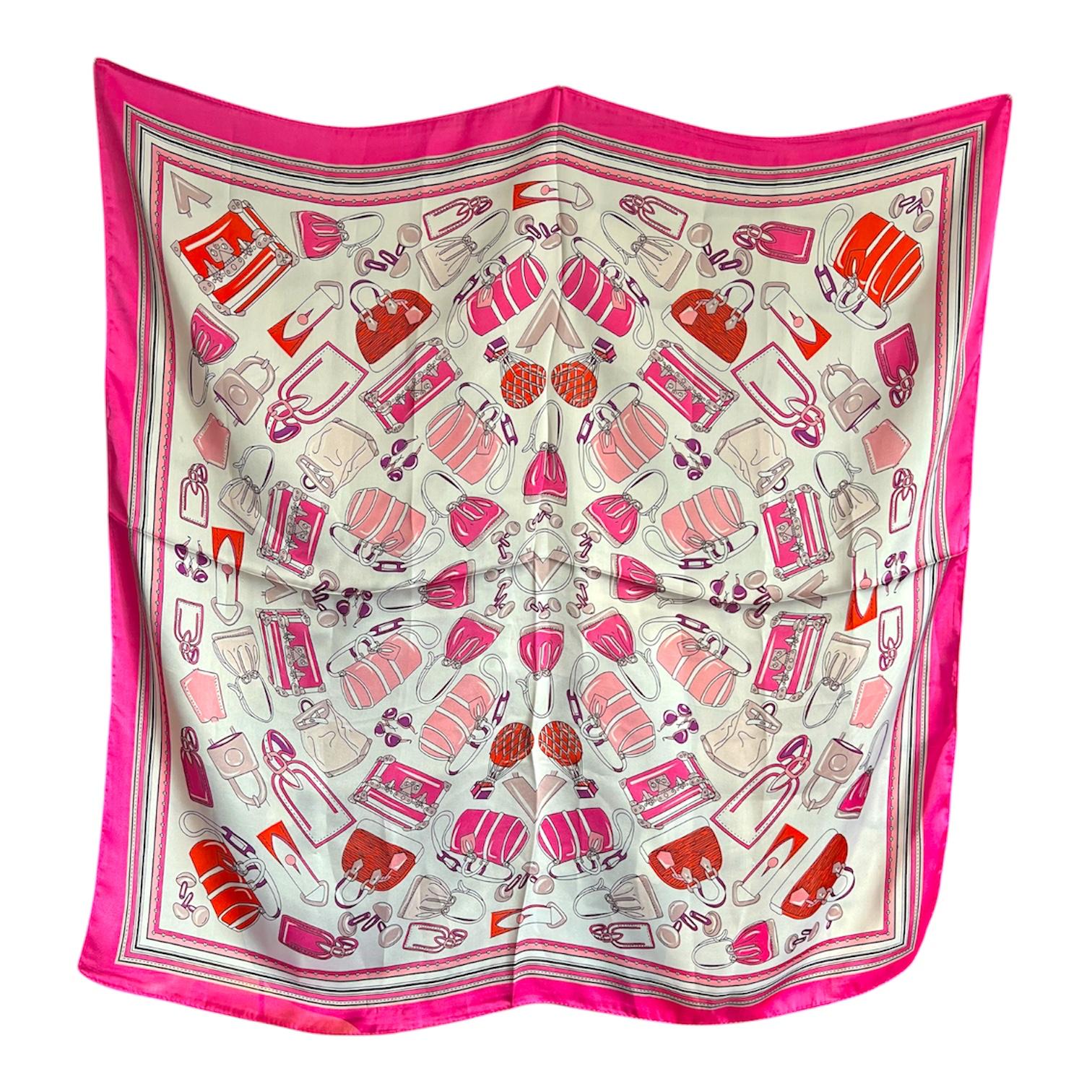 Desenli Eşarp - Şal - Fular - Pembe