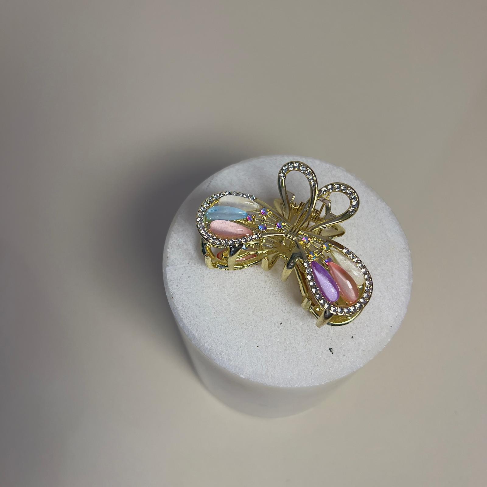Swarovski Colorful Hair Clips - Çok Renkli