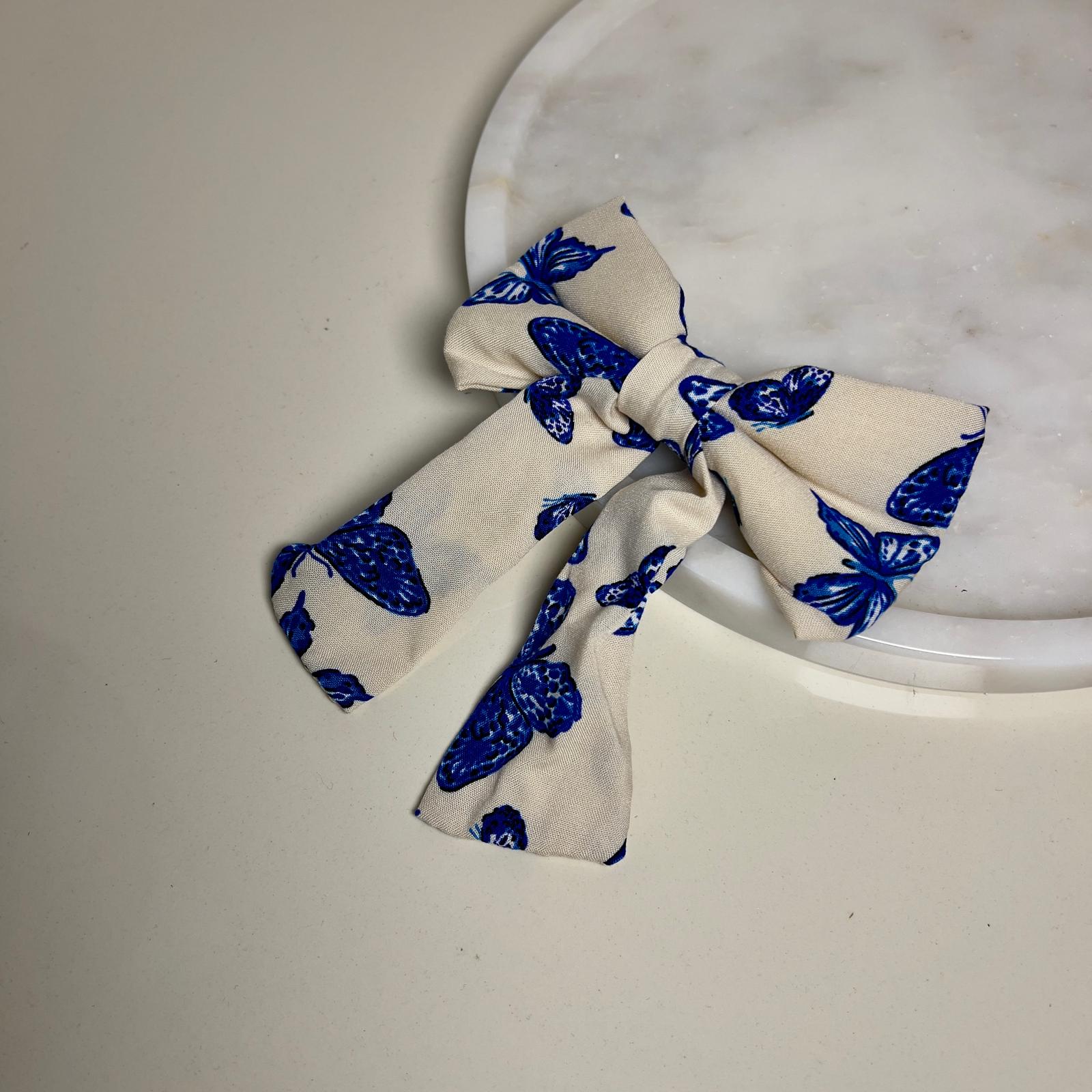 Desenli Çok Renkli Kadın Saç Aksesuarı Toka Fiyonk Toka