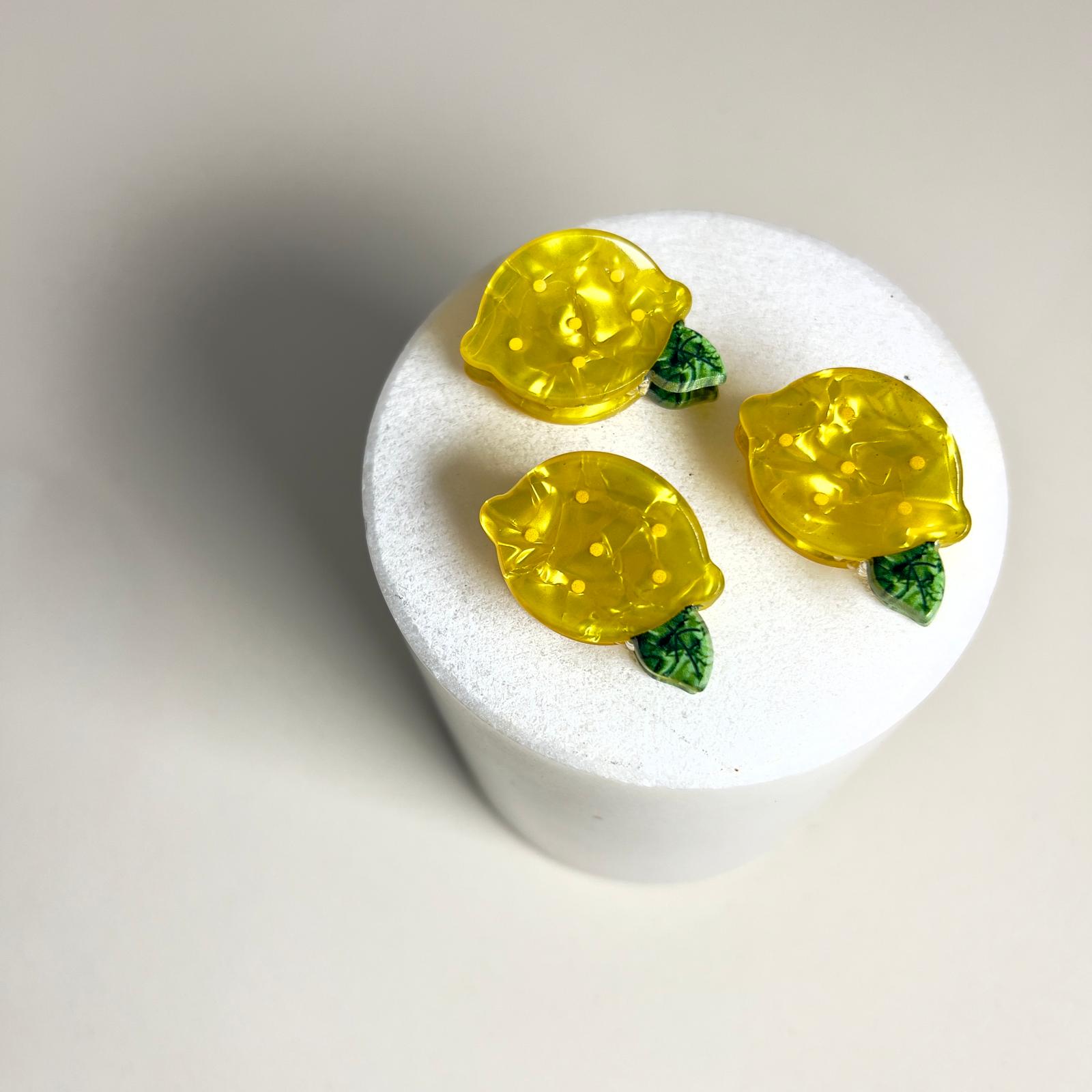 Mini Fruit Hair Clips - Limon