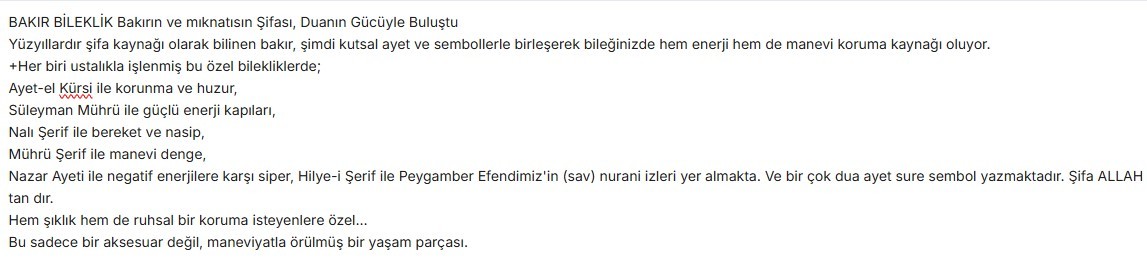 BAKIR BİLEKLİK 