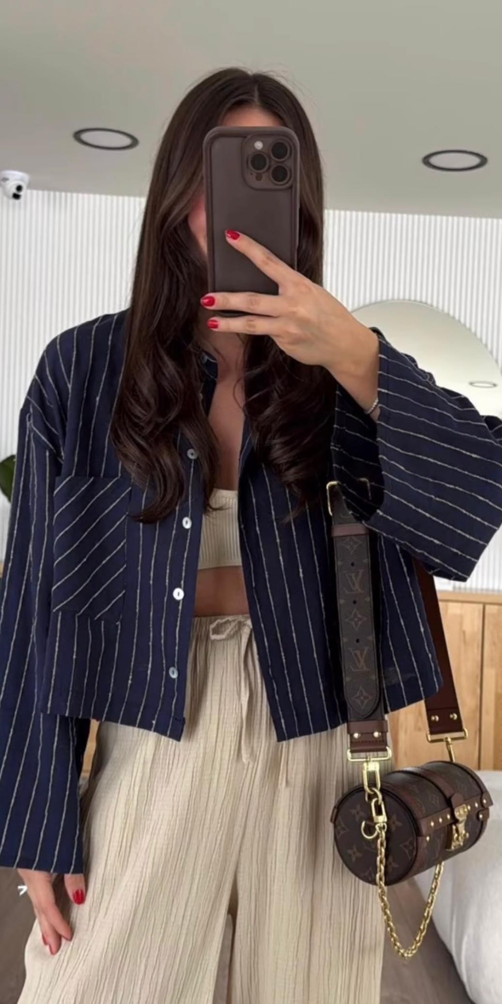 Çizgili Oversize Şıklık 