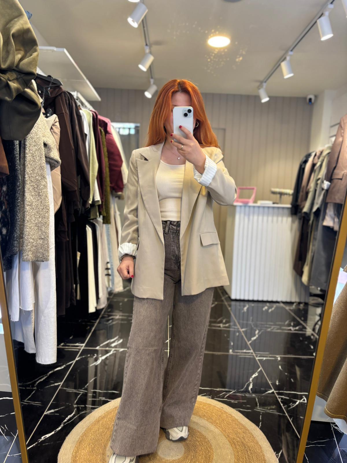 Rahat Kesim Kadın Blazer Ceket Şık ve Günlük Kullanıma Uygun