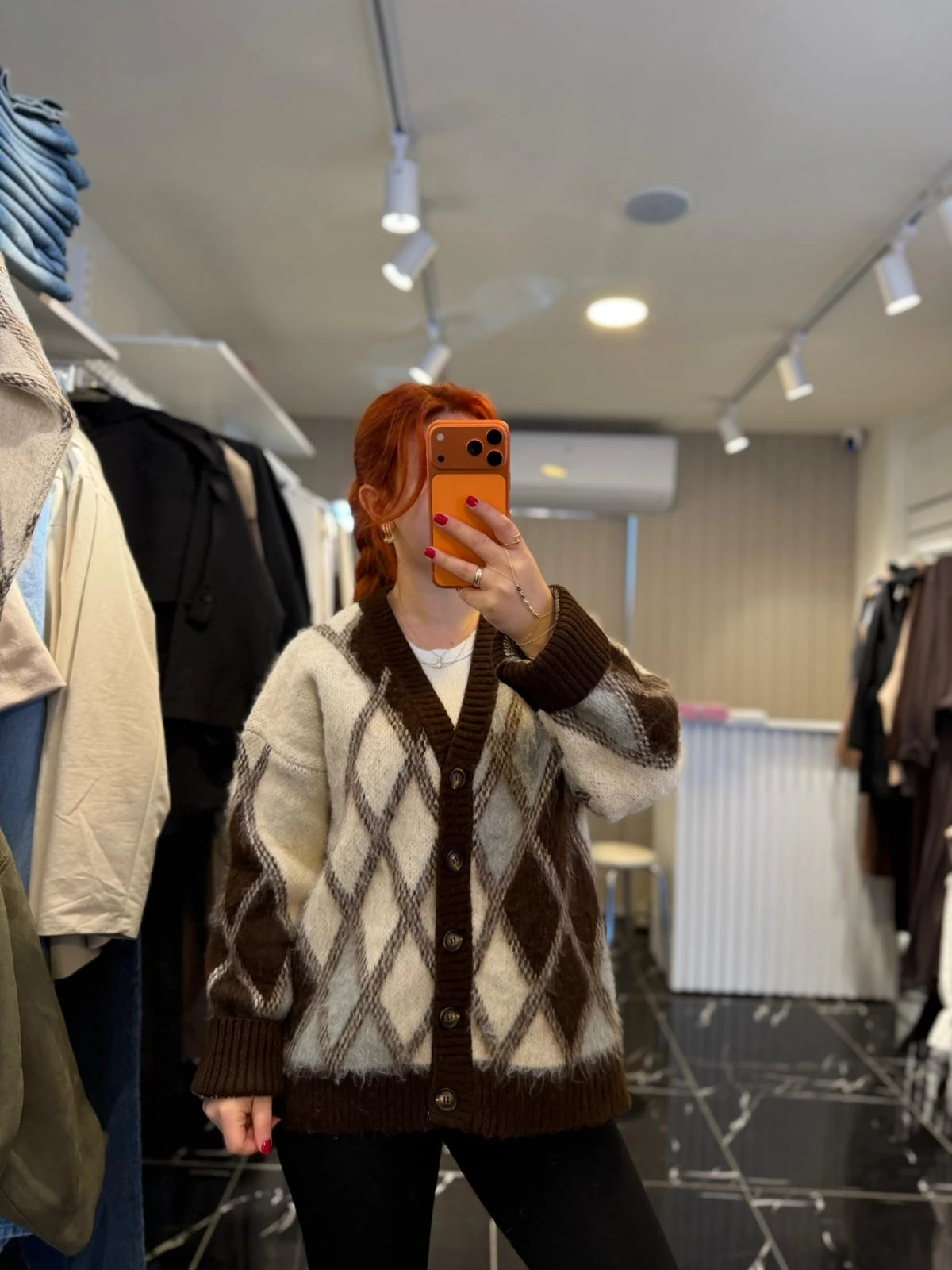 Kalın Dokulu Sıcacık Oversize Hırka – Kışlık Rahat Kadın Hırka