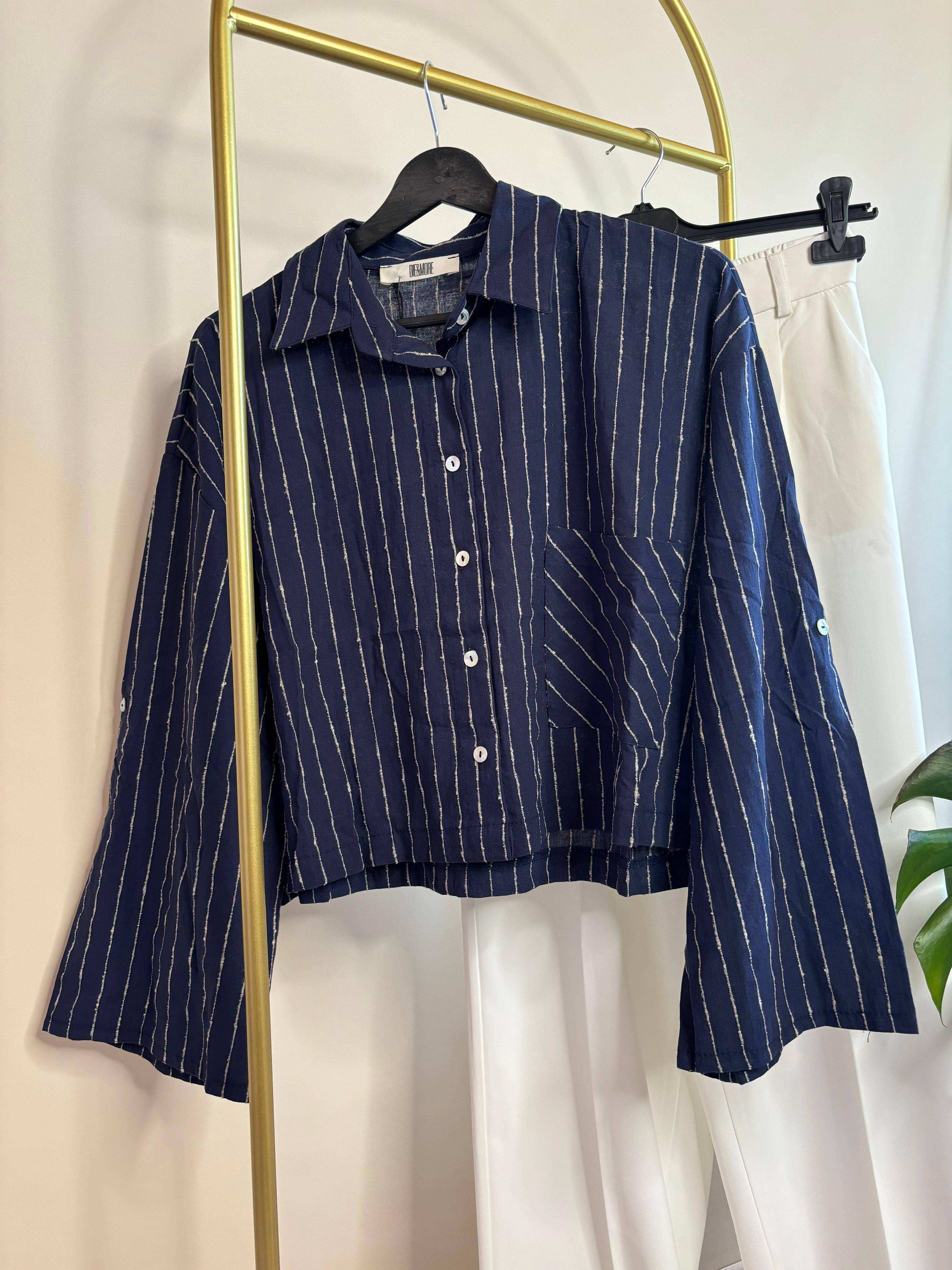 Çizgili Oversize Şıklık 
