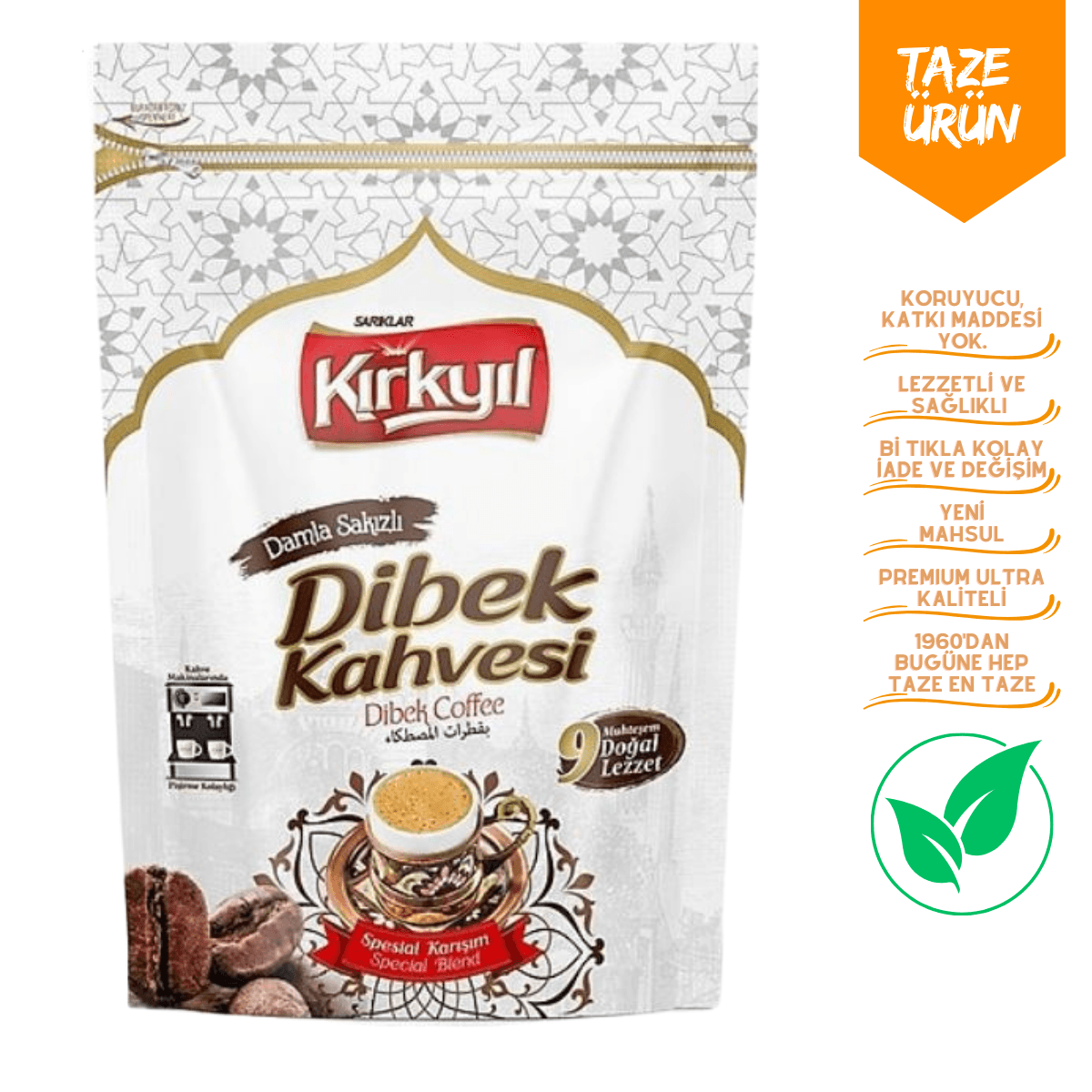 Damla Sakızlı Dibek Kahvesi 150gr - Paket