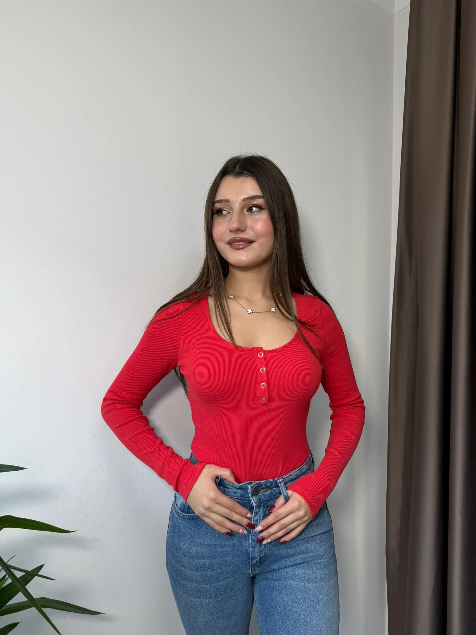  KAŞKORSE KUMAŞ ÇITÇITLI BADİ - Kırmızı