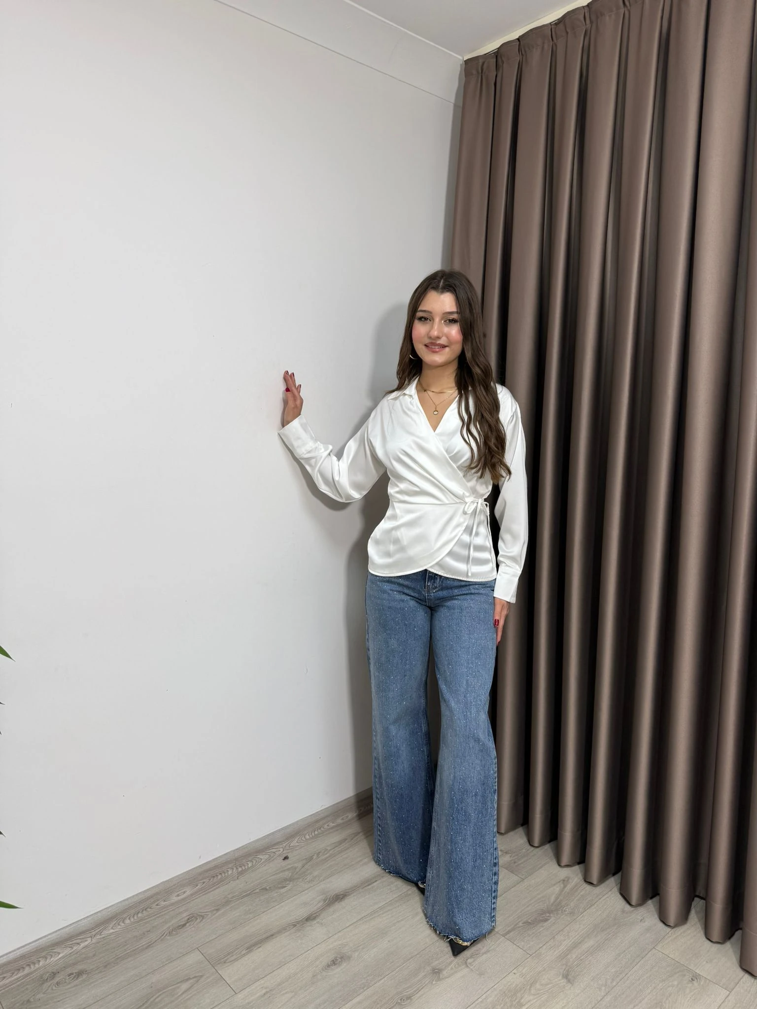 TAŞLI PALAZZO KOT PANTOLON